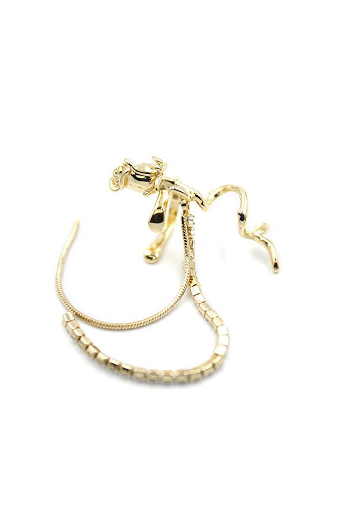 Gül Kıkırdak Küpe - Altın