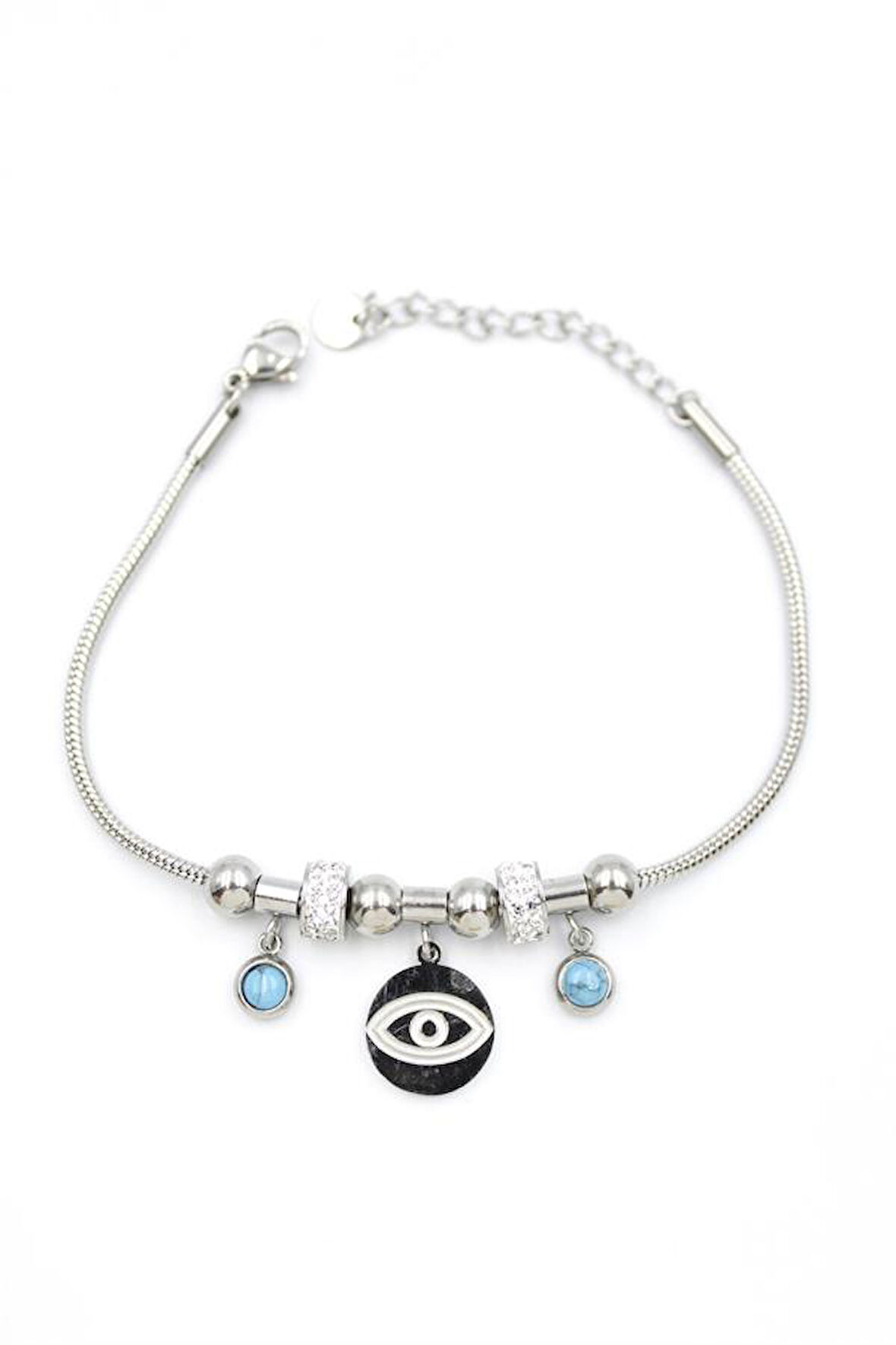 Göz Charm Bileklik - Gümüş