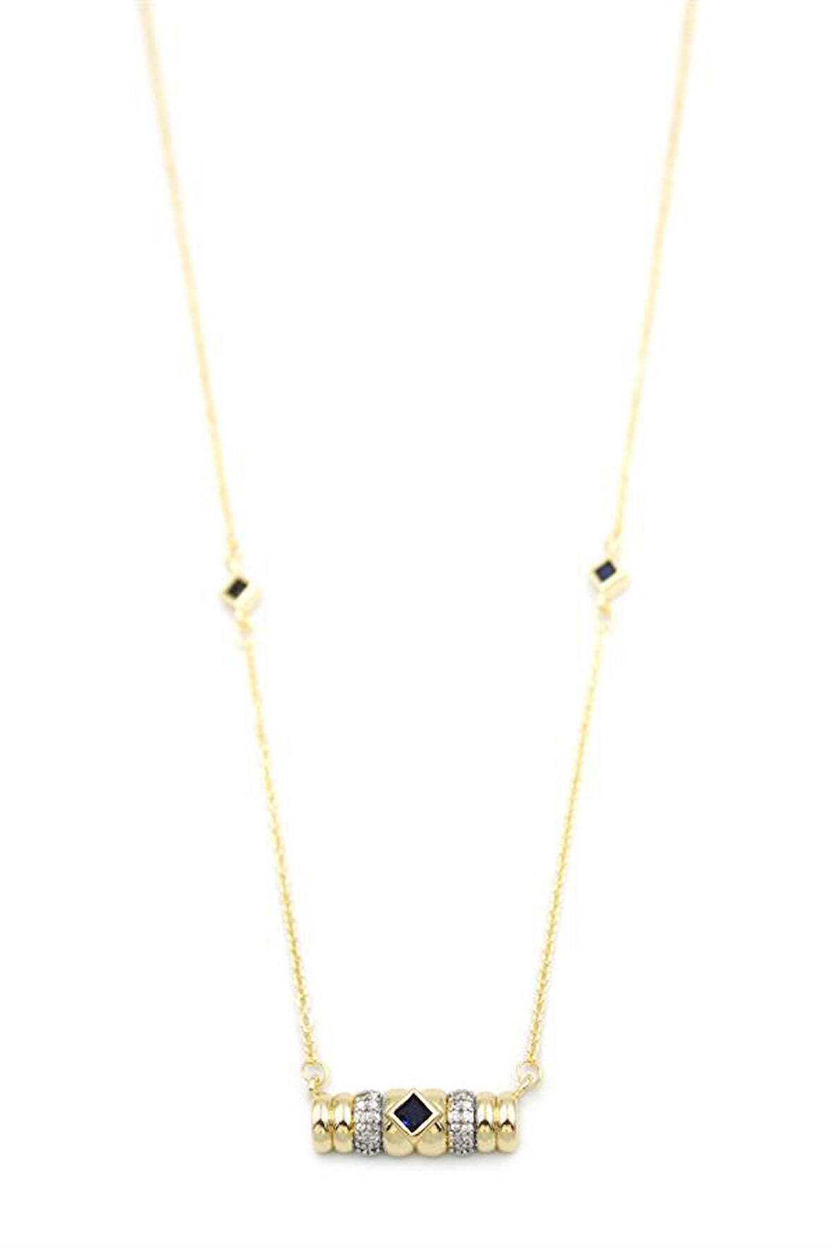 Taşlı Kolye - Siyah