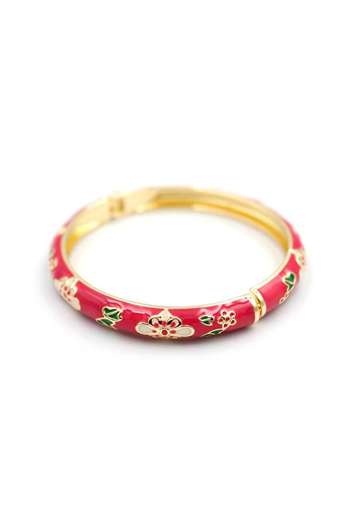 Mineli Çiçekli Bilezik - Pembe