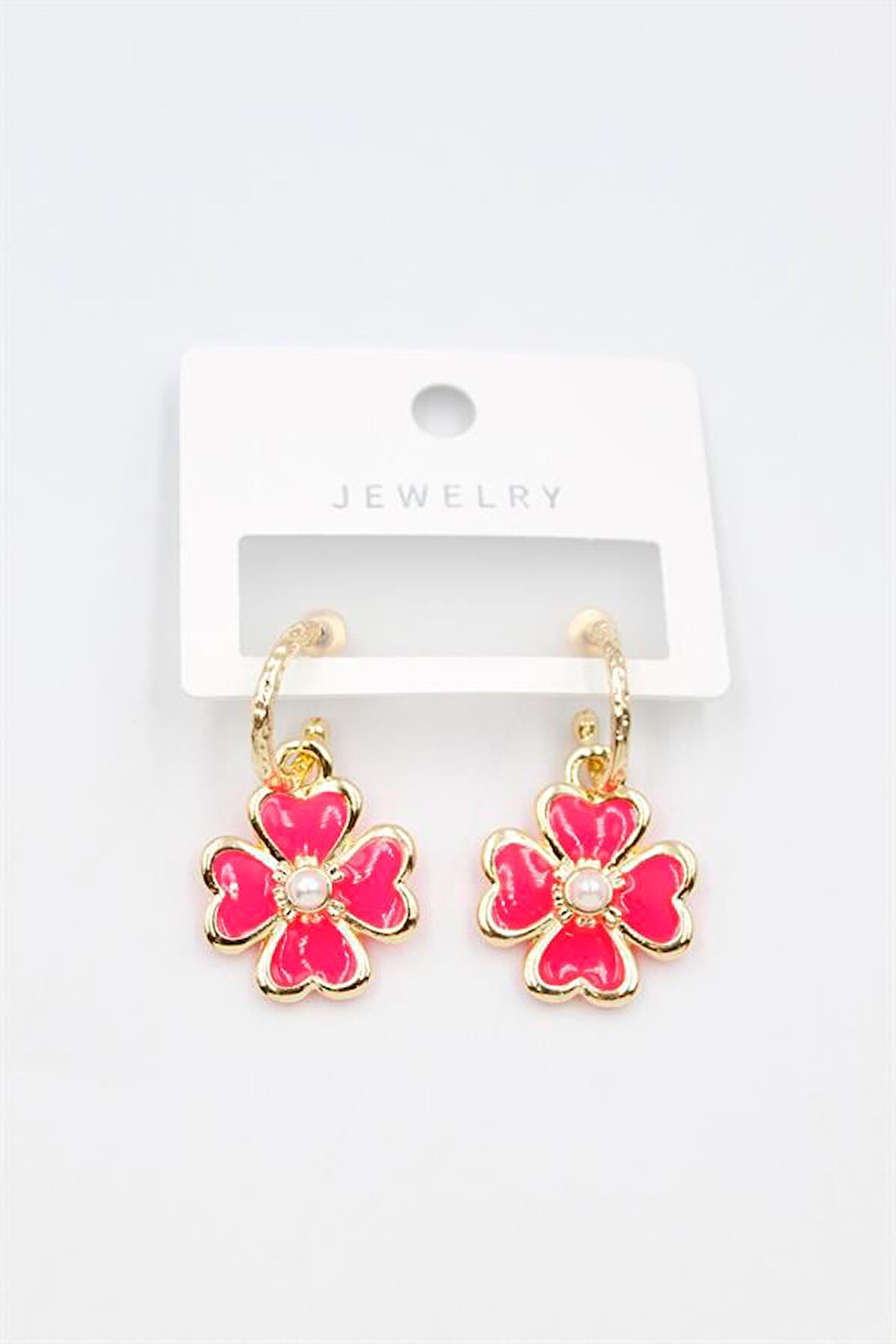 Çiçek Küpe - Pembe