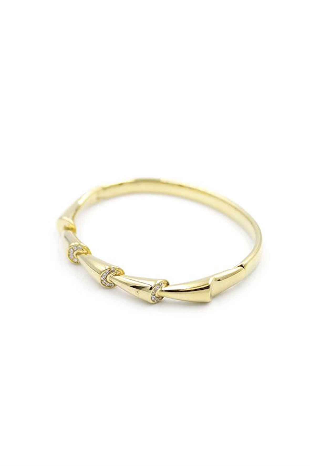 Çelik Kelepçe Bilezik - Altın