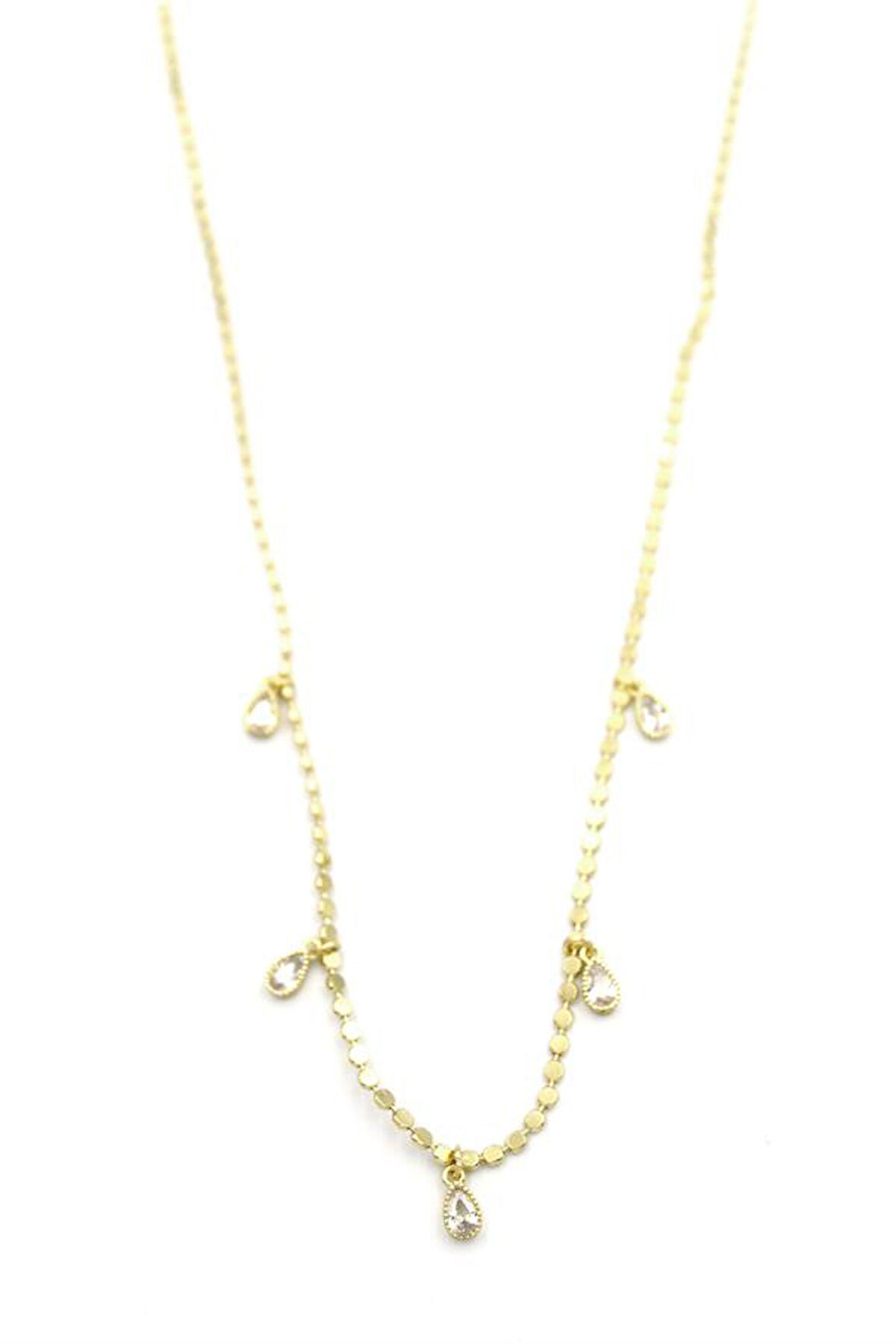 Ezme Zincir Charm Kolye - Altın