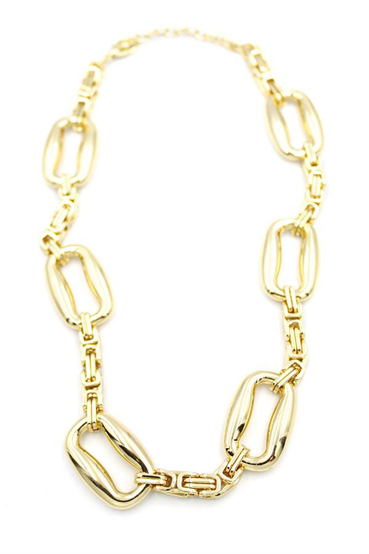 Metal Şekilli Kolye - Altın