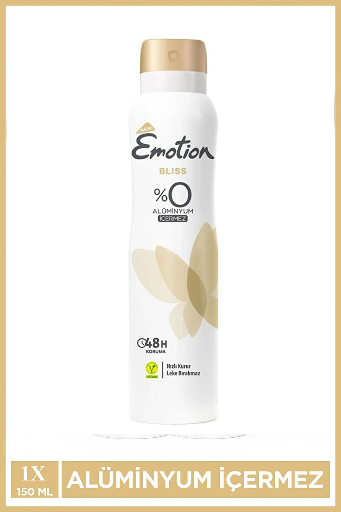 Emotion Bliss Kadın Vegan Deodorant 150 Ml Hızlı Kurur , Leke Bırakmaz