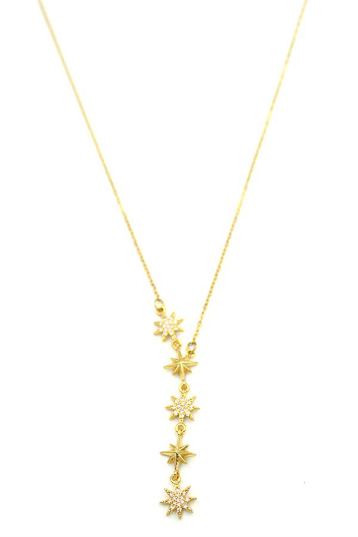 Kuzey Yıldızı Y Kolye - Altın