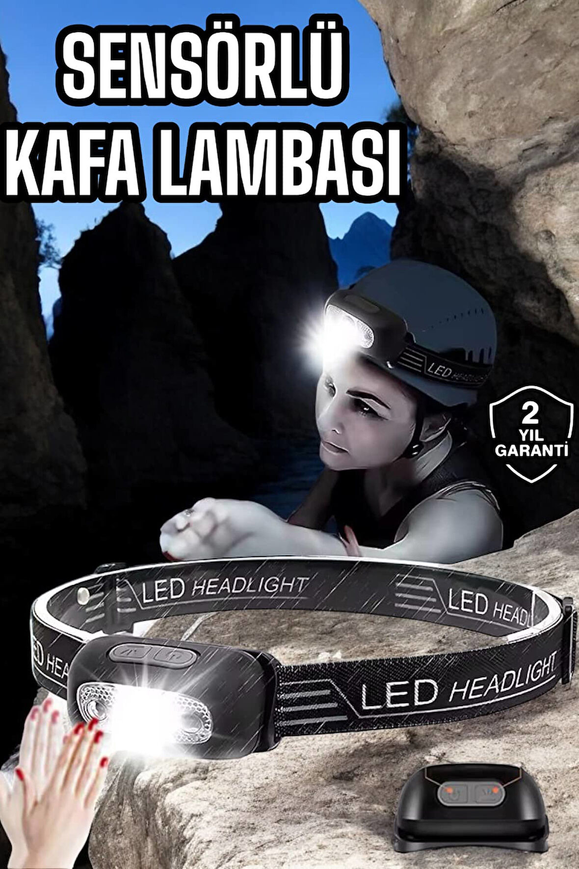 Kamp Lambası Led Işık Kafa Lambası Balıkçı Lambası Ayarlanabilir