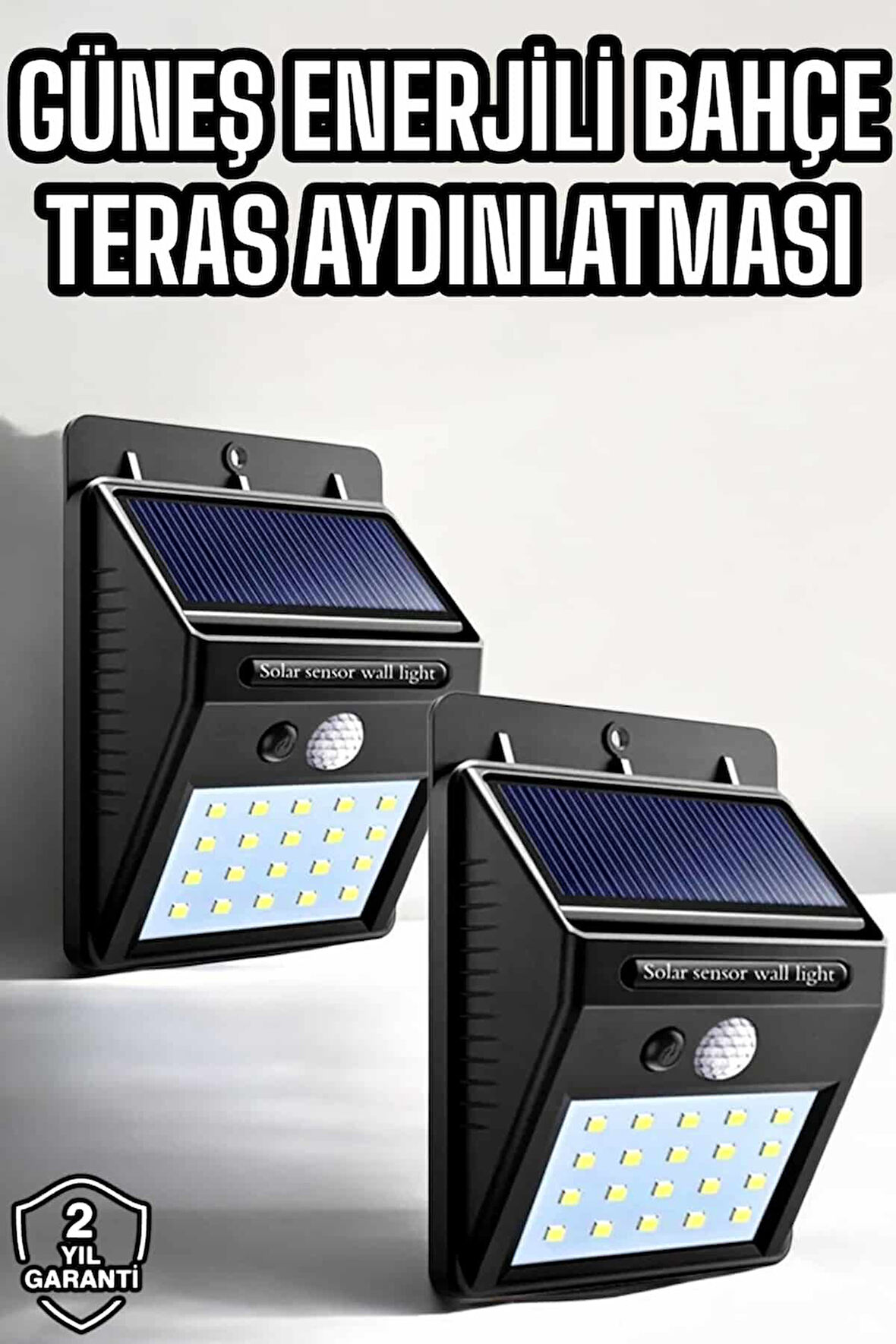 Solar Güneş Enerji Panelli Sensörlü Lamba Enerji Tasarruflu