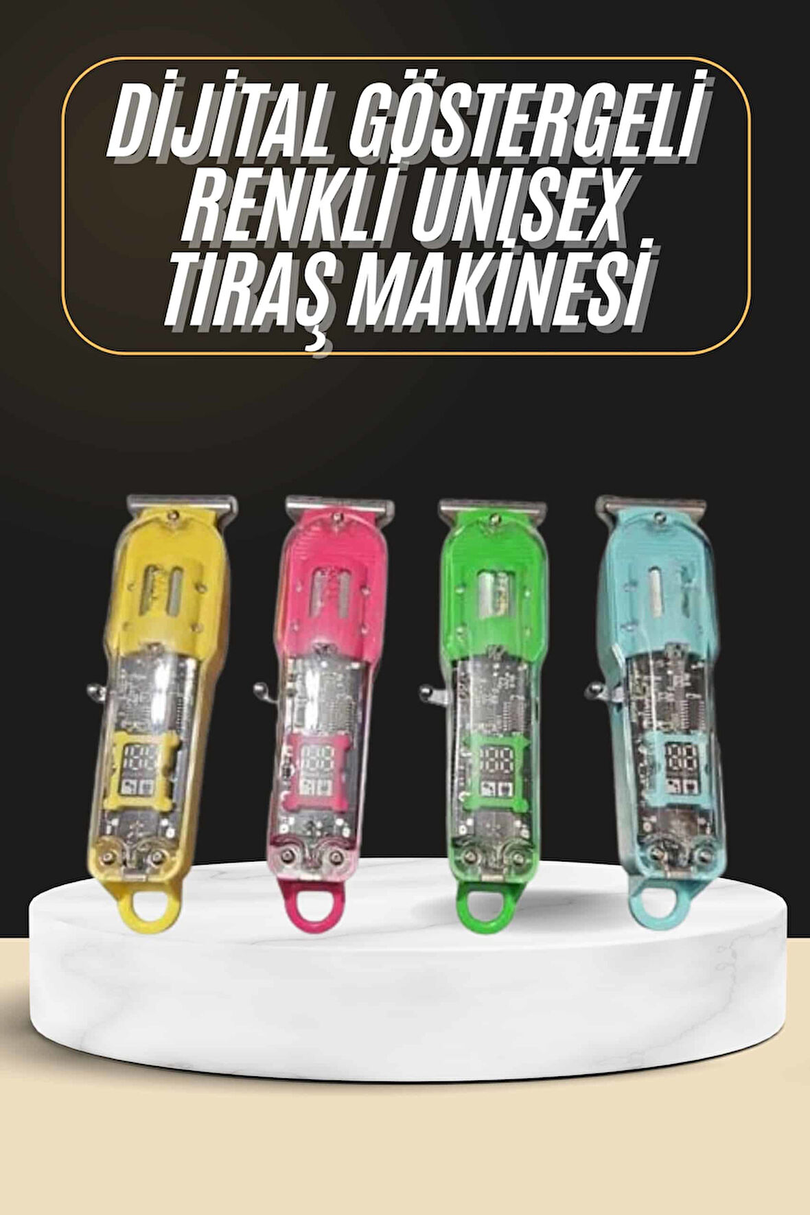 Tıraş Makinesi Renkli Dijital Göstergeli Epilasyon Öncesi Kısaltma Makinesi