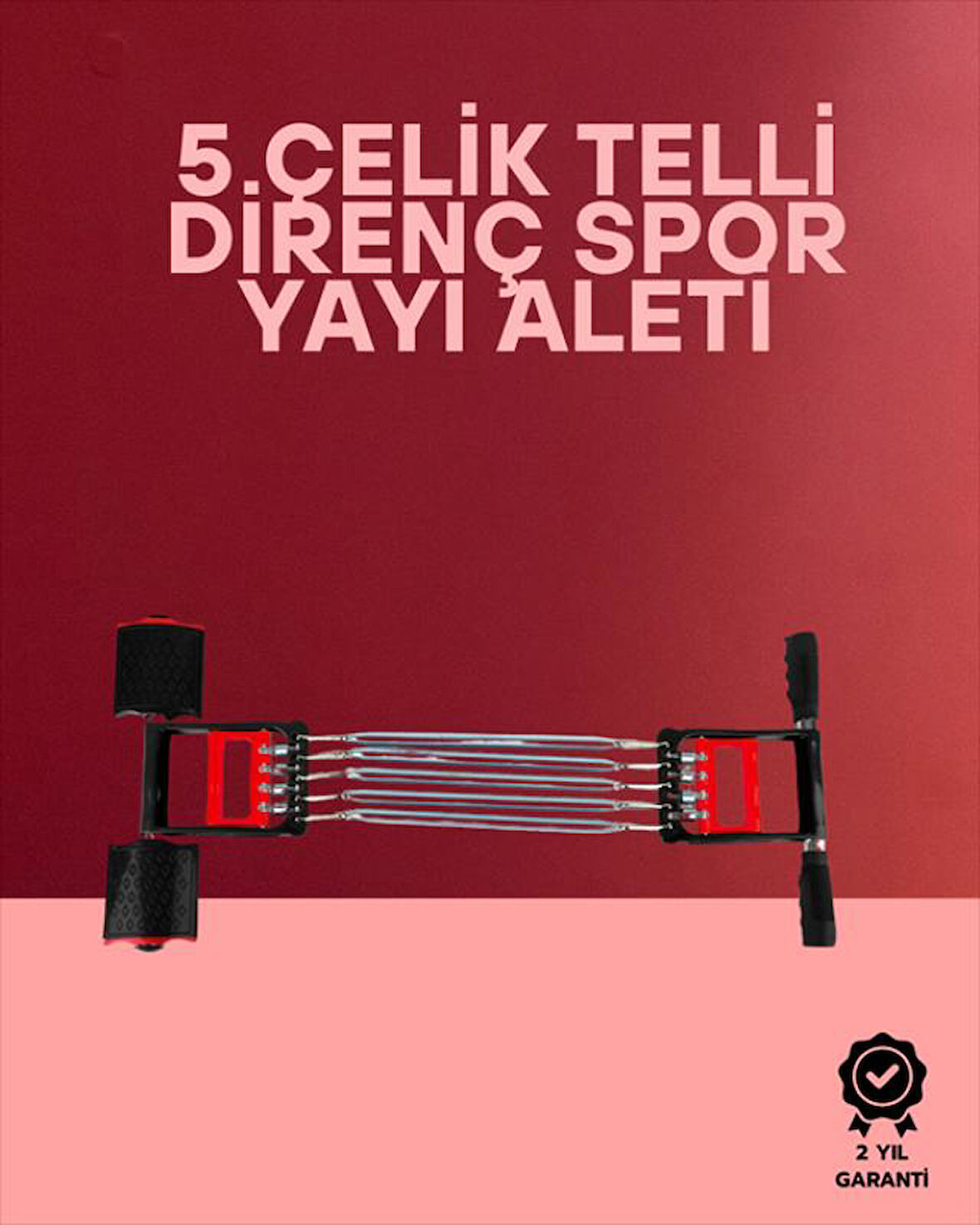 Ayarlanabilir Elastik Yaylı Ergonomik Tasarımlı Kas Güçlendirme Seti