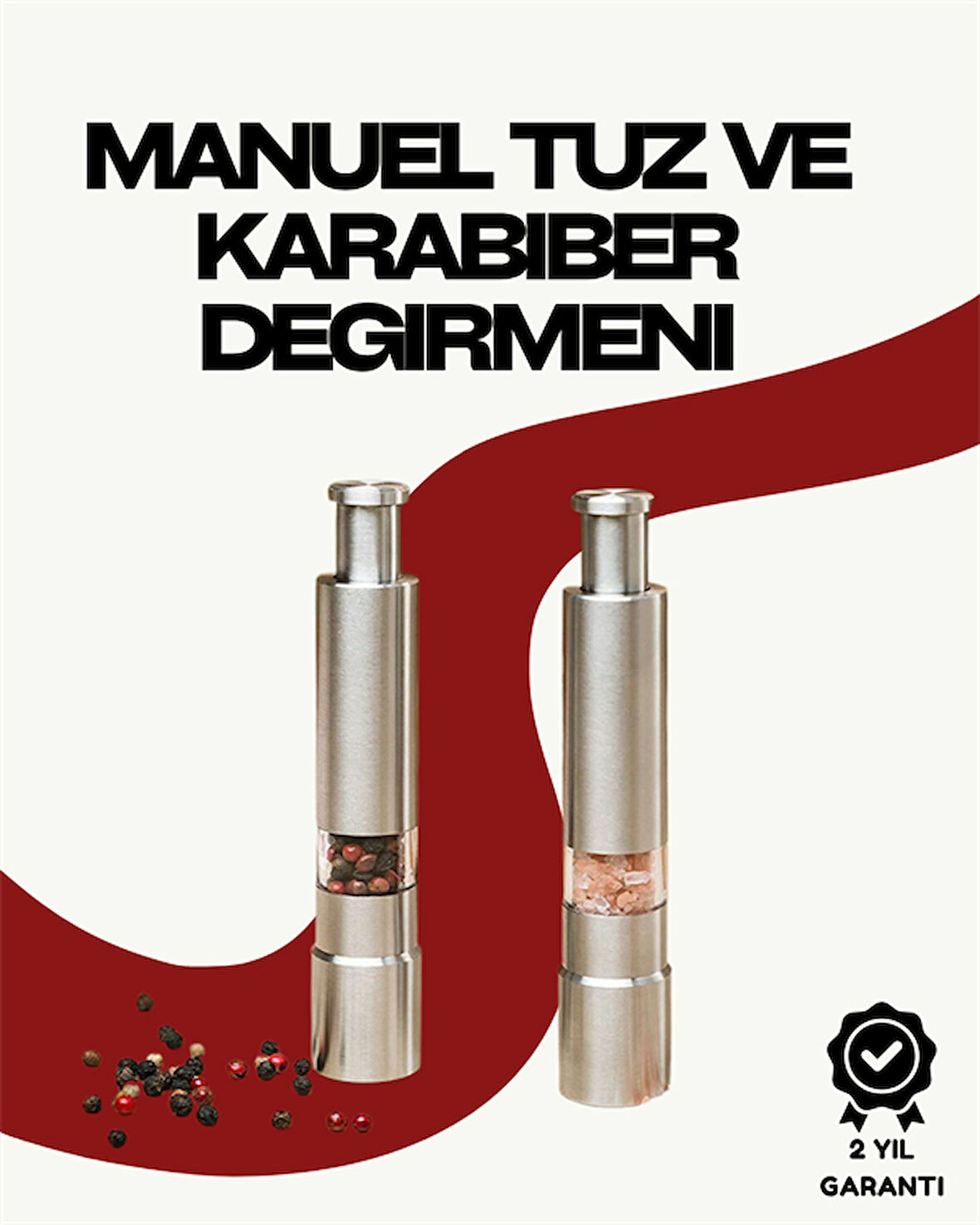 Hafif ve Kompakt, Taşınabilir Baharat Öğütücü - Mutfak ve Masa için