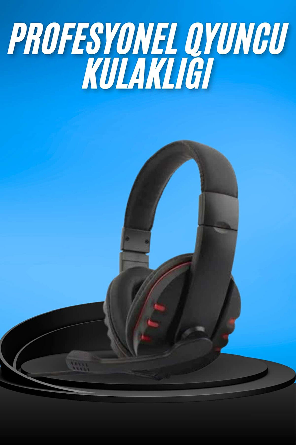 Oyuncu Kulaklığı Kulak Üstü Kablolu Gaming Kulaklık Mikrofonlu ANC Özelliği