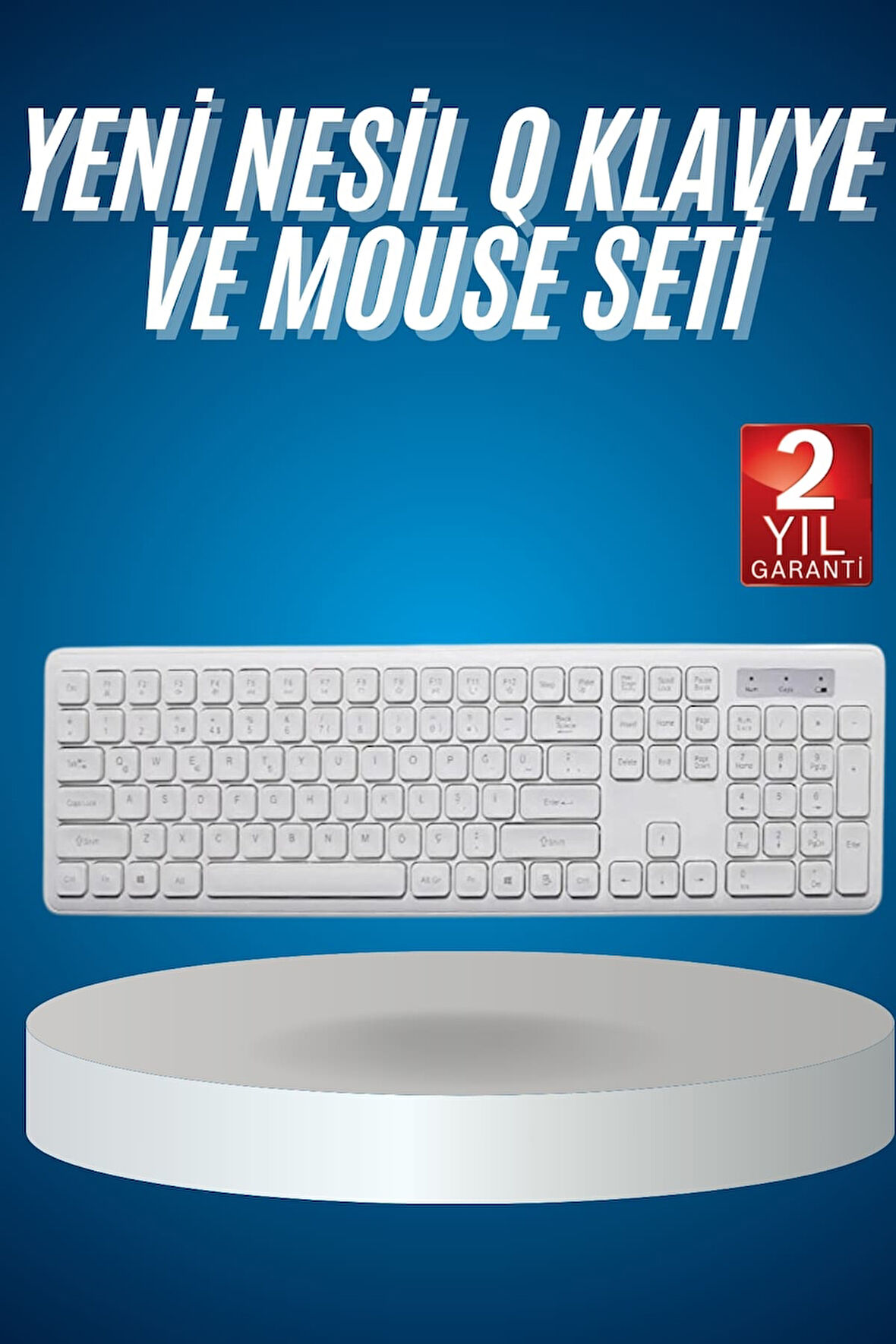 2.4 Ghz Wireless Kablosuz Klavye Mouse Seti Tv Pc Uyumlu