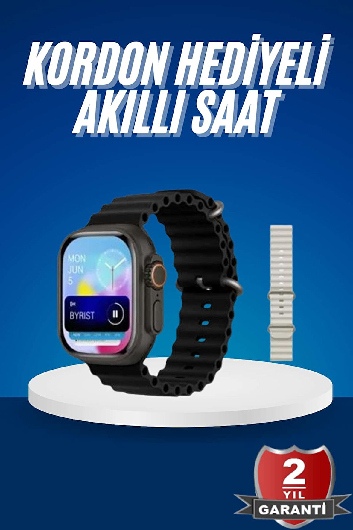 Ultra Akıllı Saat 49 Mm Çift Kordonlu Arama Cevaplama Bluetooth Bağlantılı