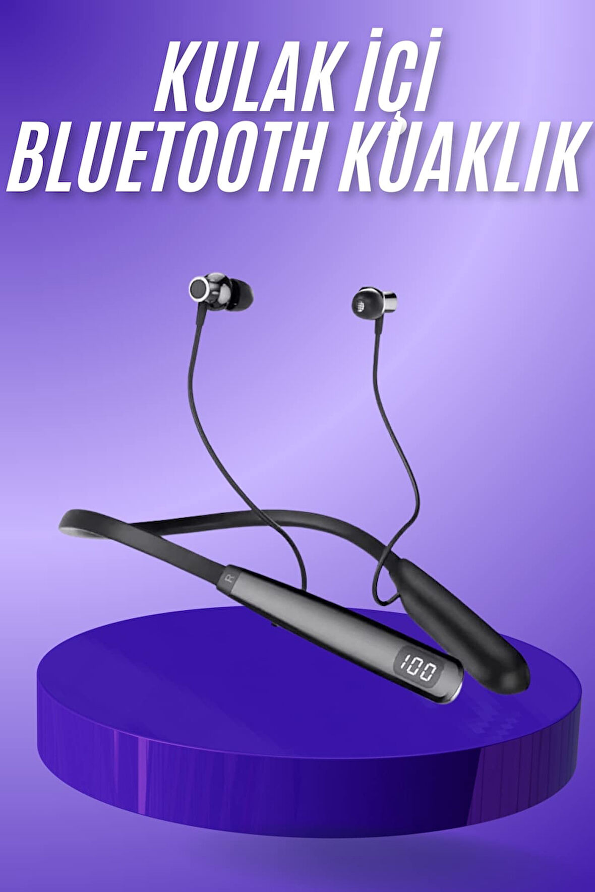 Bluetooth Kulaklık Şarj Göstergeli 100 Saat Şarj Kapasiteli Sporcu Kulaklık