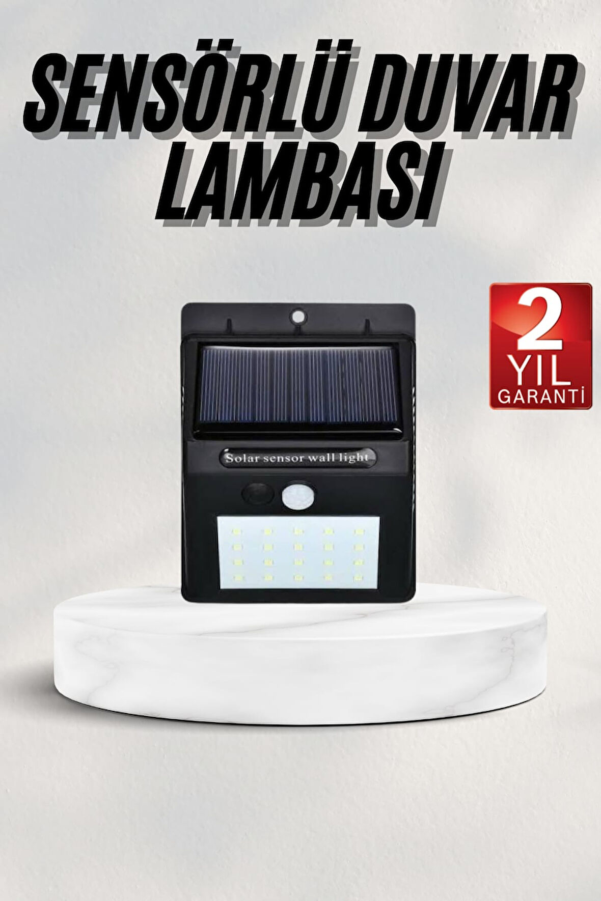 Bahçe Aydınlatması Güneş Enerjili Led Işık Lamba Sensörlü Dekoratif