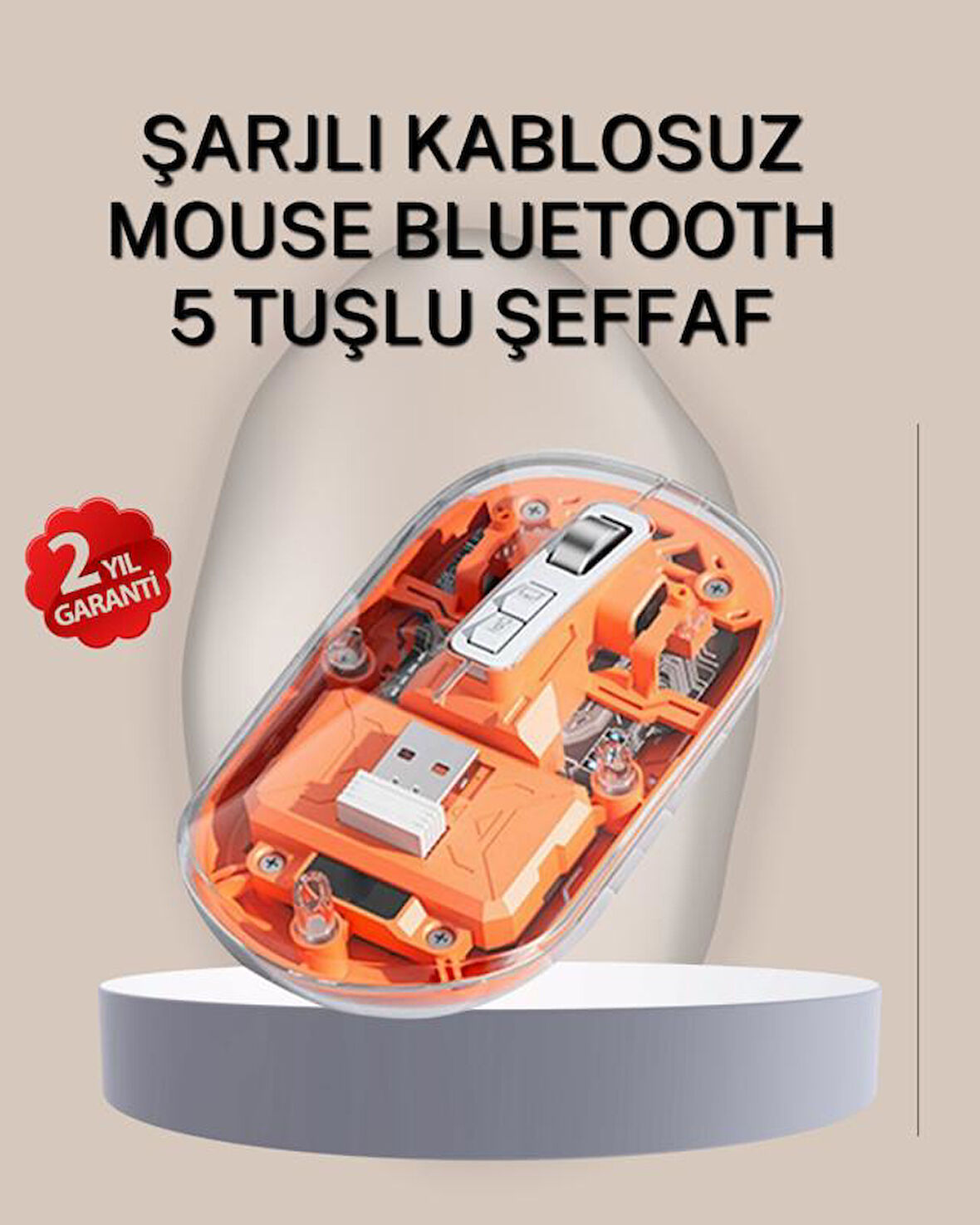 Çift Modlu Fare – USB Alıcılı ve Bluetooth Bağlantılı