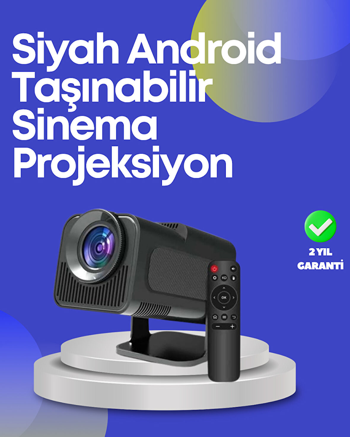 HDMI, USB ve Kulaklık Girişli Çoklu Bağlantı Seçenekli Projektör