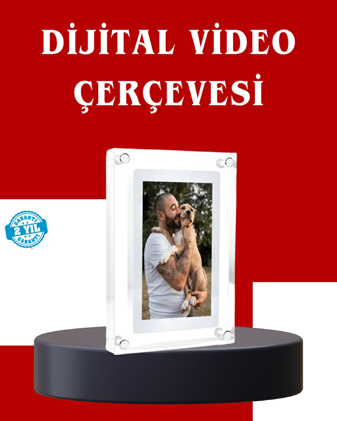 Çift Stereo Hoparlörlü 7 İnç Dijital Fotoğraf Çerçevesi – Zengin Ses Deneyimi
