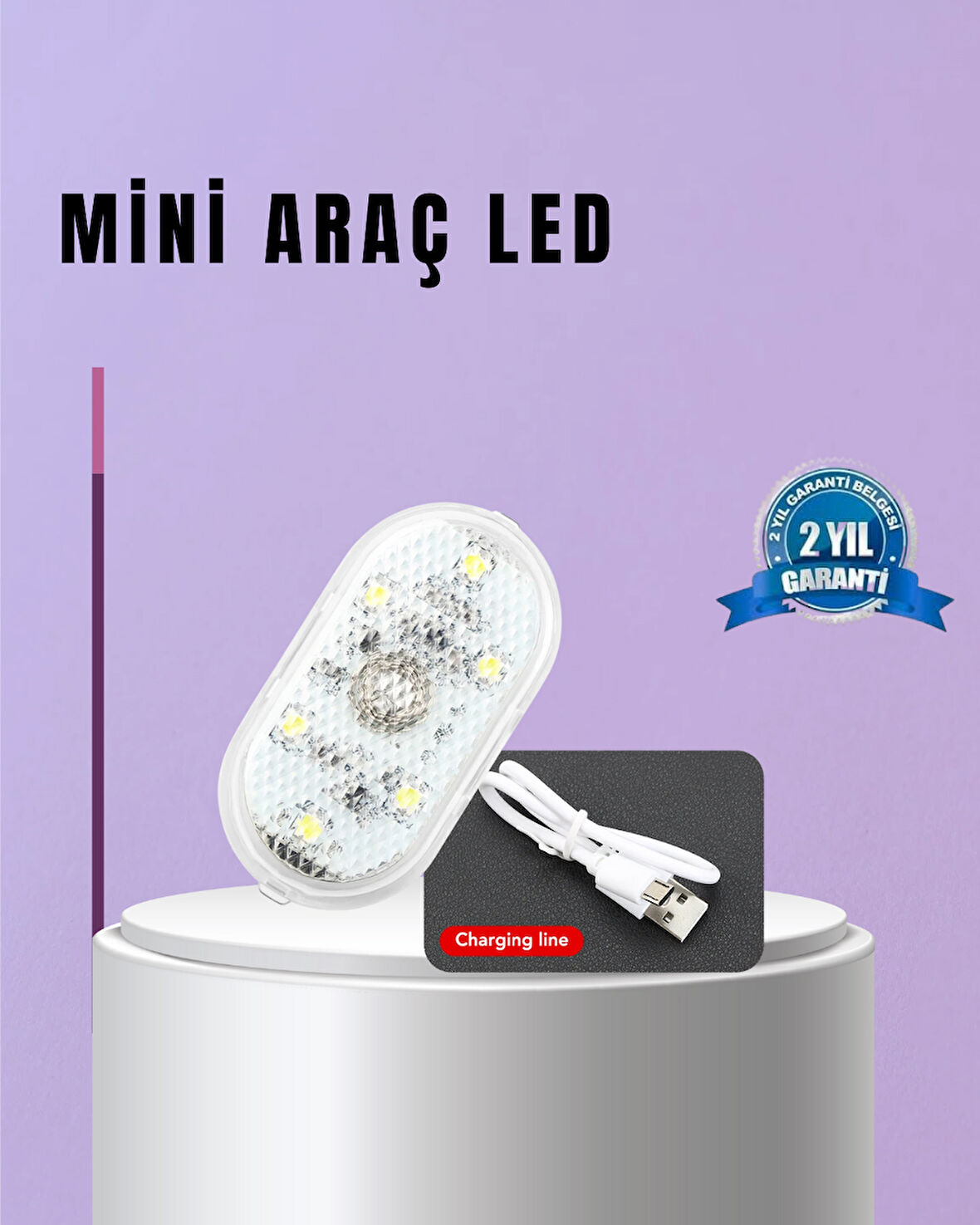 Araç İçi ve Ev Kullanımı İçin 7 Renkli Dekoratif LED Lamba