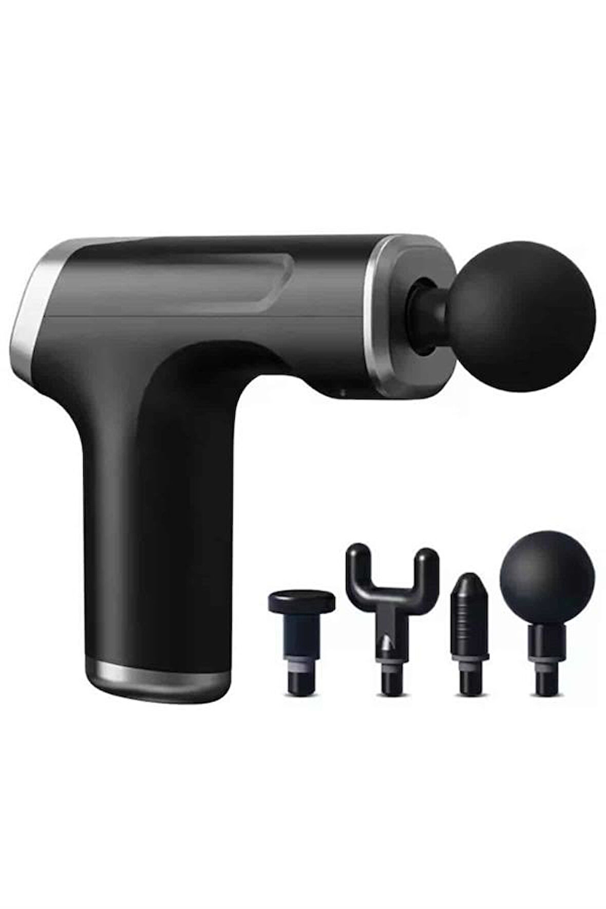 Şarjlı Masaj Tabancası 4 Başlıklı Mini Masaj Tabancası ve Masaj Aleti