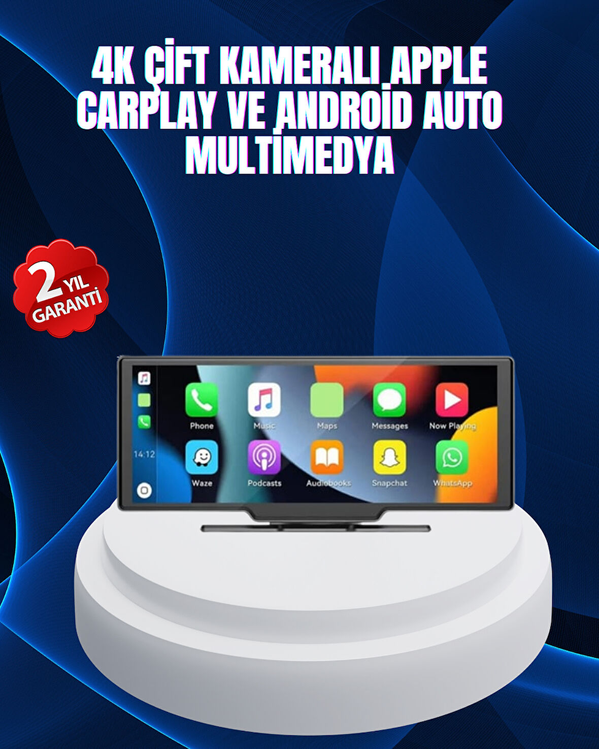 Fiat Egea, Linea, Doblo, Peugeot , Citroen C3, C4, Opel Astra, Corsa, Insignia Uyumlu 10.26” IPS Dokunmatik CarPlay Multimedya – 4K Ekran