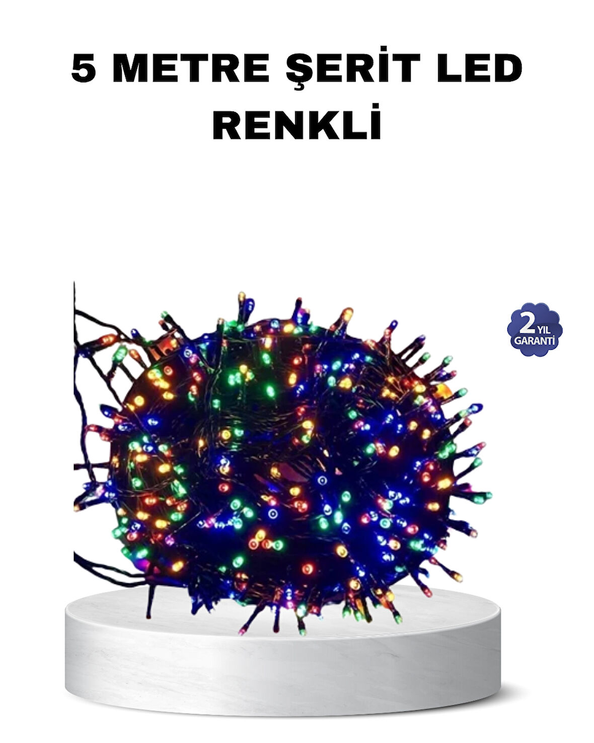 50 Ampullü 5 Metre LED Işık – 8 Modlu, Enerji Tasarruflu Dekoratif Aydınlatma