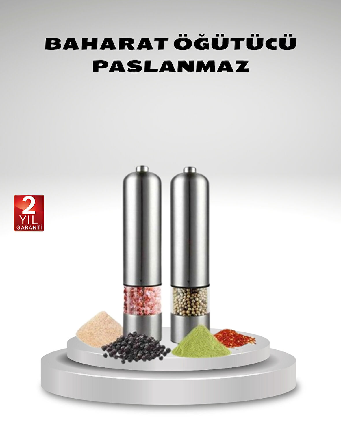 Otomatik Pilli Tuz ve Karabiber Öğütücü Seti
