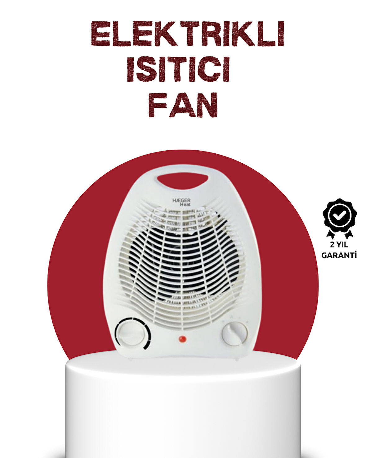 2000W Taşınabilir Elektrikli Fanlı Isıtıcı – Hızlı Isınma, Kompakt Boy