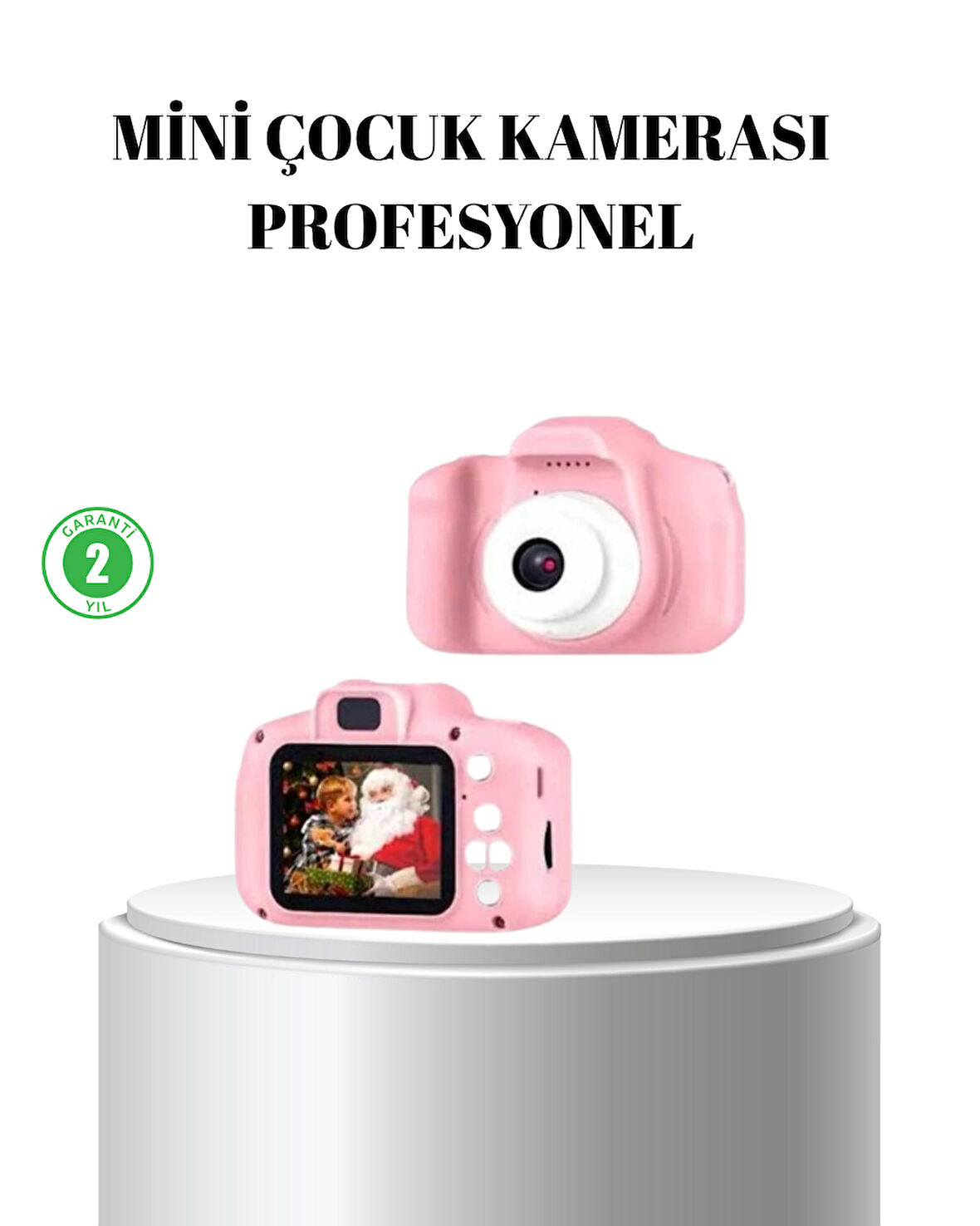 Pembe Mini 1080p HD Çocuk Kamera – 8MP, Video Kaydı,TF Kart Destekli