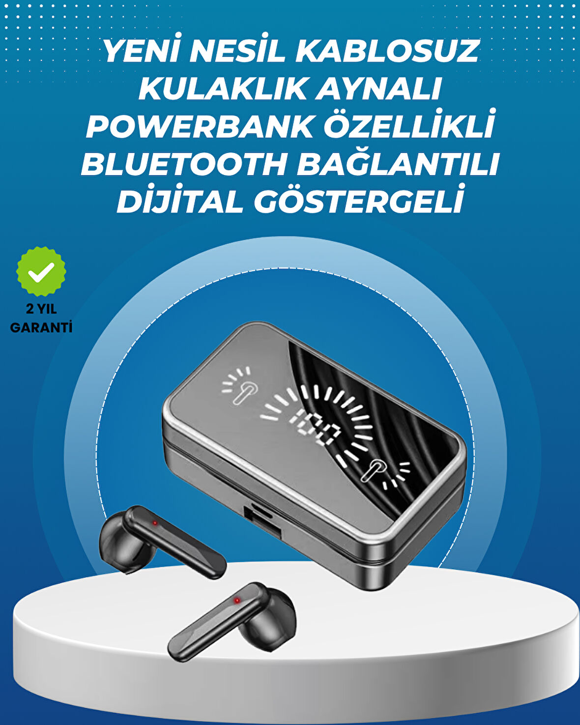 Bluetooth 5.4 Kablosuz Kulaklık – Gürültü Engelleme ve Dokunmatik Kontrol