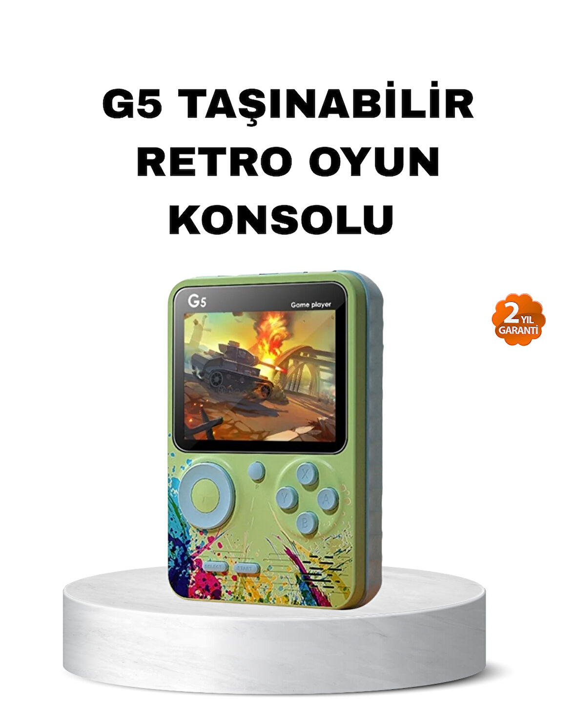 G5 Retro Oyun Konsolu 500 Klasik Oyunlu 3 İnç HD Ekran ve TV Bağlantılı