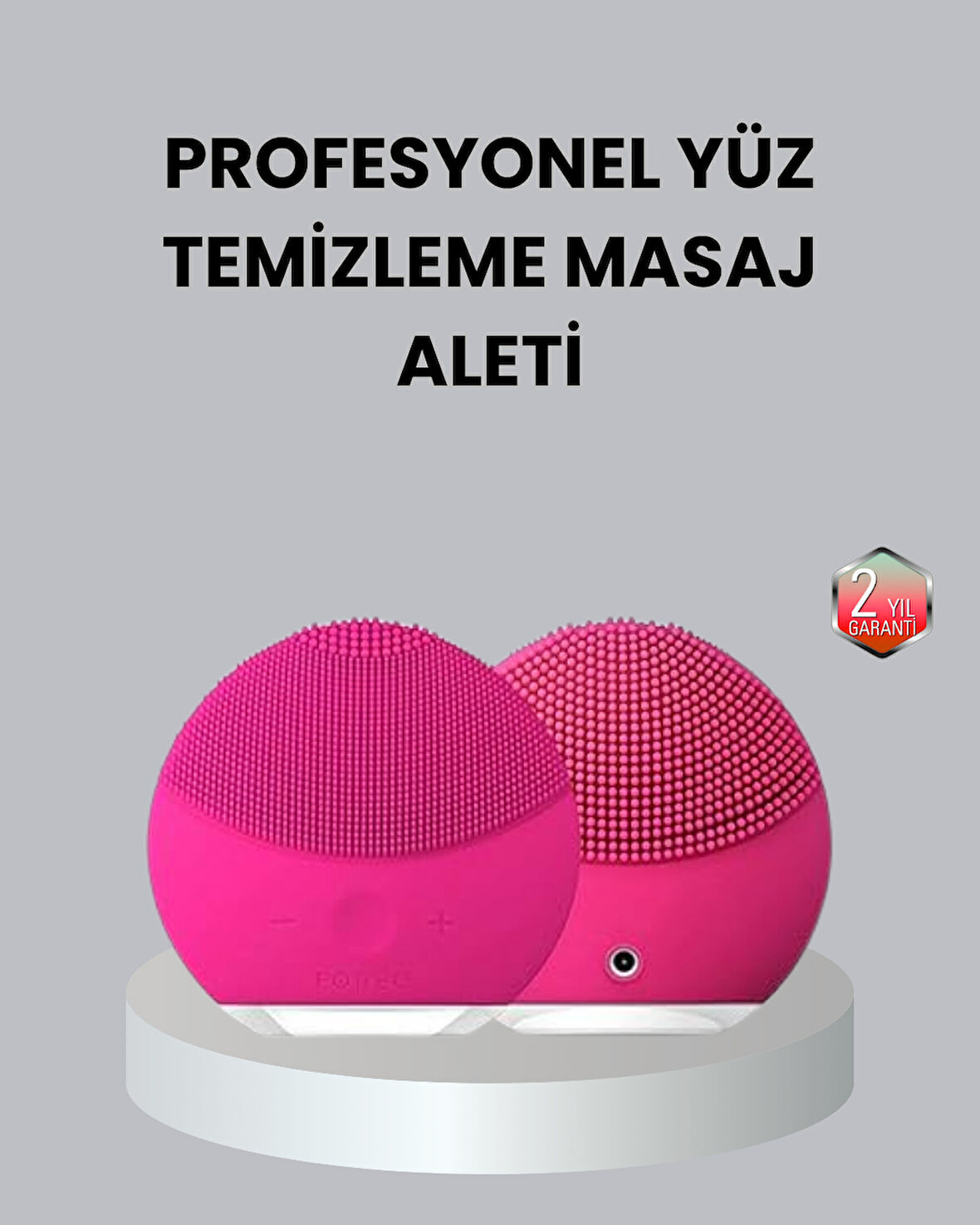 3 Fonk. Yüz Temizleme ve Masaj Cihazı–Su Geçirmez, Şarjlı, Ölü Deri Temizleyici, Cilt Yenileyici