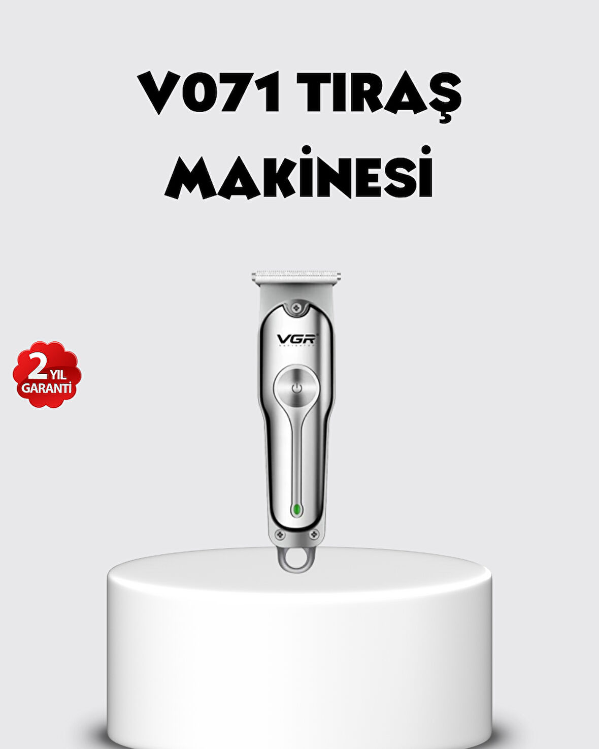 Şarjlı Gümüş Tıraş Makinesi–3 Farklı Başlık, 120 Dk. Çalışma Süreli, Cilt Dostu Erkek Bakım Cihazı