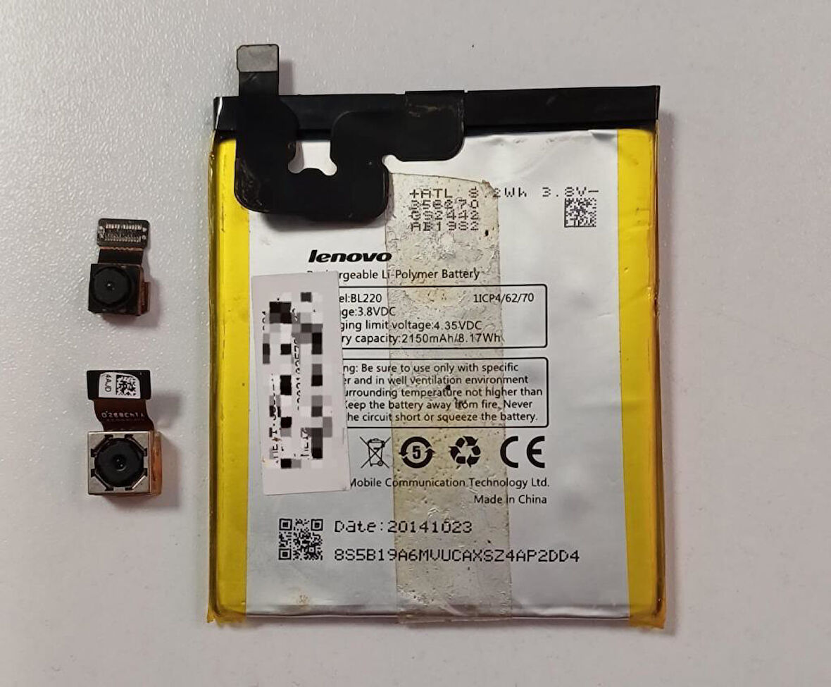 Lenovo S850 batarya . kamera .