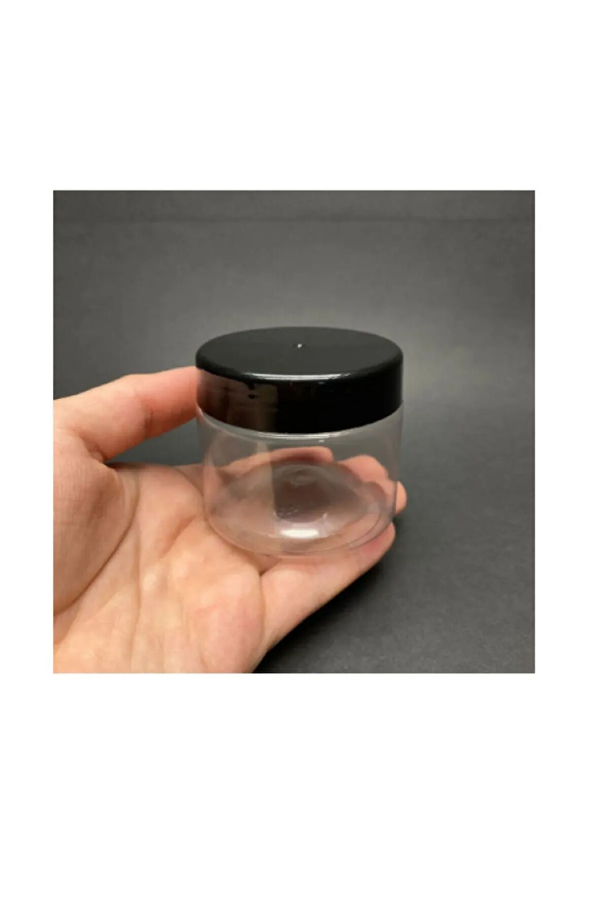 100 Cc Pet Kavanoz - Siyah Plastik Kapaklı - 100 Ml Plastik Kavanoz ( 3 Adet)