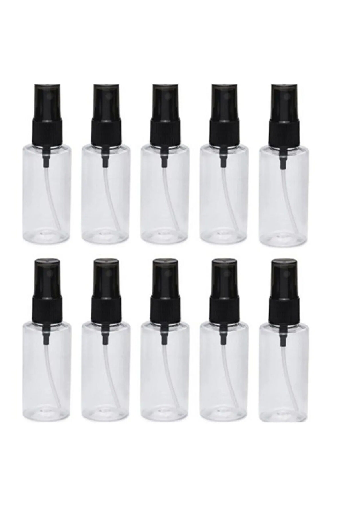 50ML - 10 Adet - Şeffaf Boş Plastik Pet Şişe