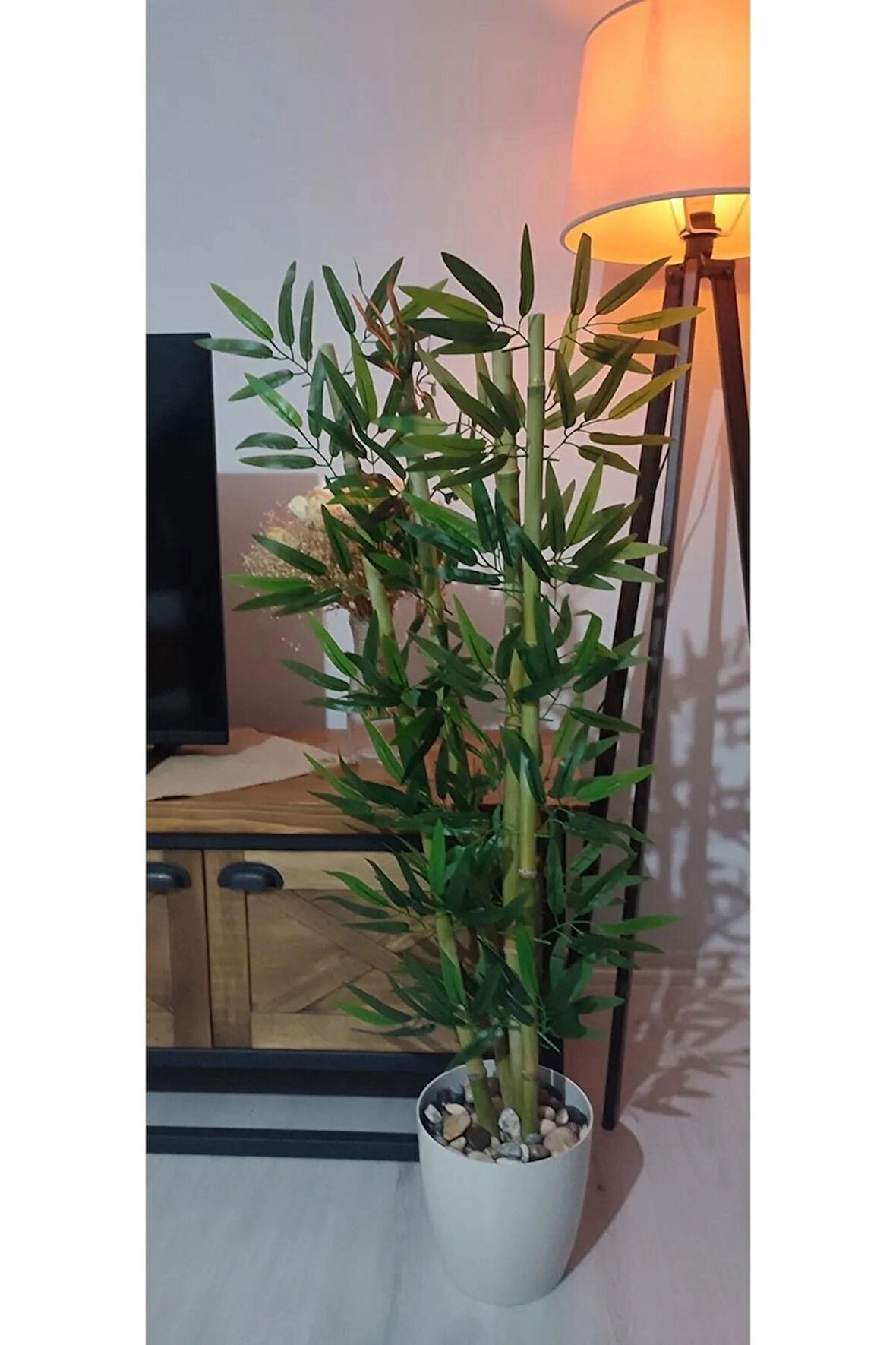 100 Cm Saksılı Bambu 3 Adet Çubuk Yapay Agaç Bambu Çubukları Bahçe Balkon Ev Dekorasyon Bitki Botanik Bahçesi