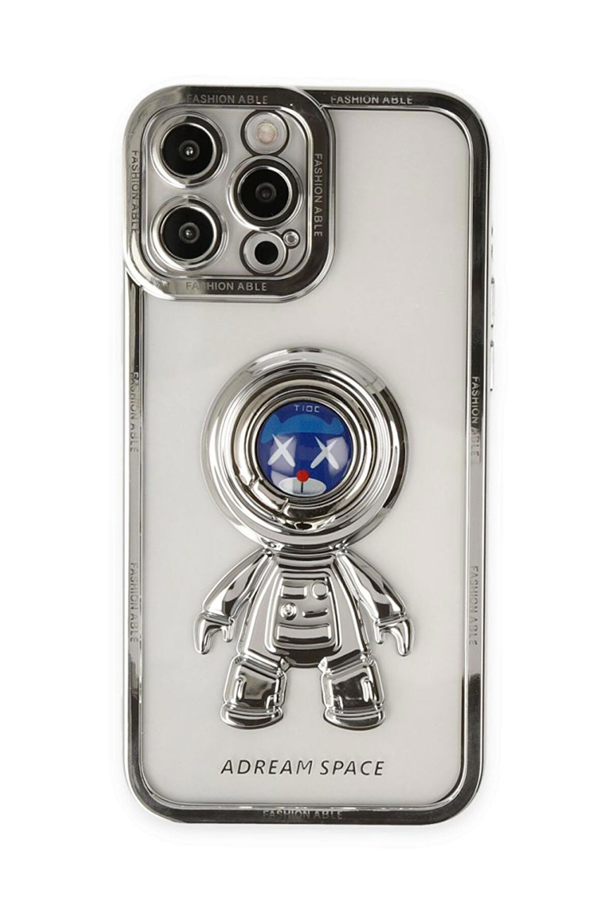 Iphone 13 Pro Uyumlu Fashion Ring Yüzüklü Telefon Kılıfı Blue Cat