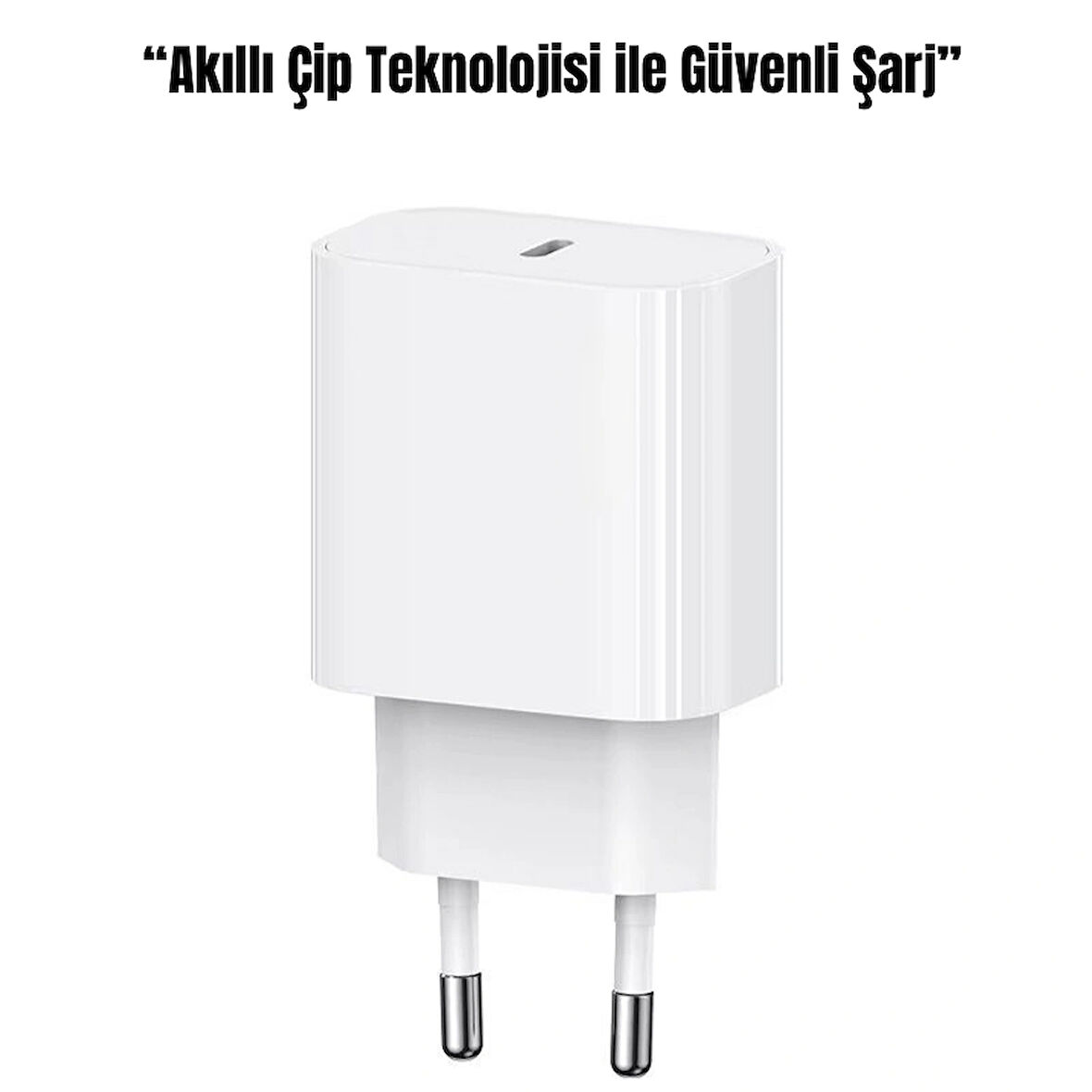 25W USB-C Hızlı Şarj Adaptörü | Akıllı Çipli, Güvenli ve Kompakt Tasarım