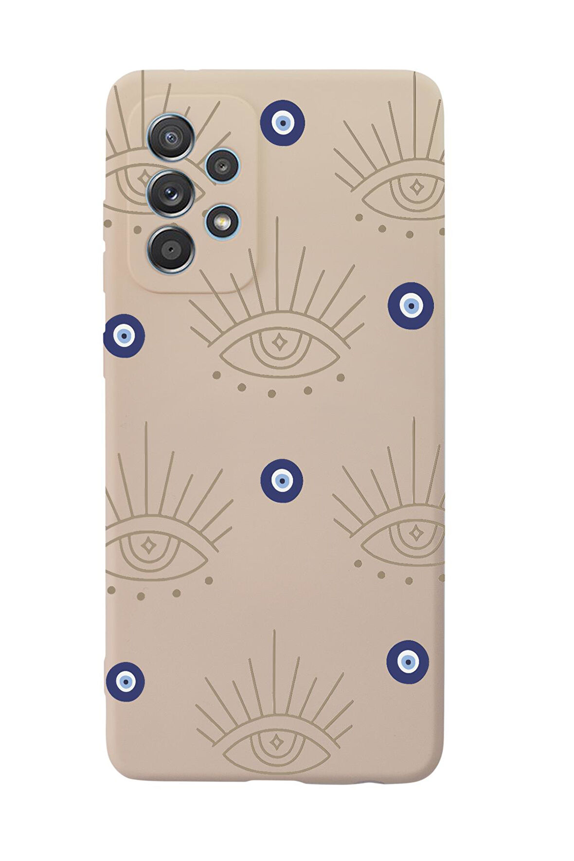 Samsung A72 Uyumlu Evil Eye Desenli Premium Silikonlu Telefon Kılıfı
