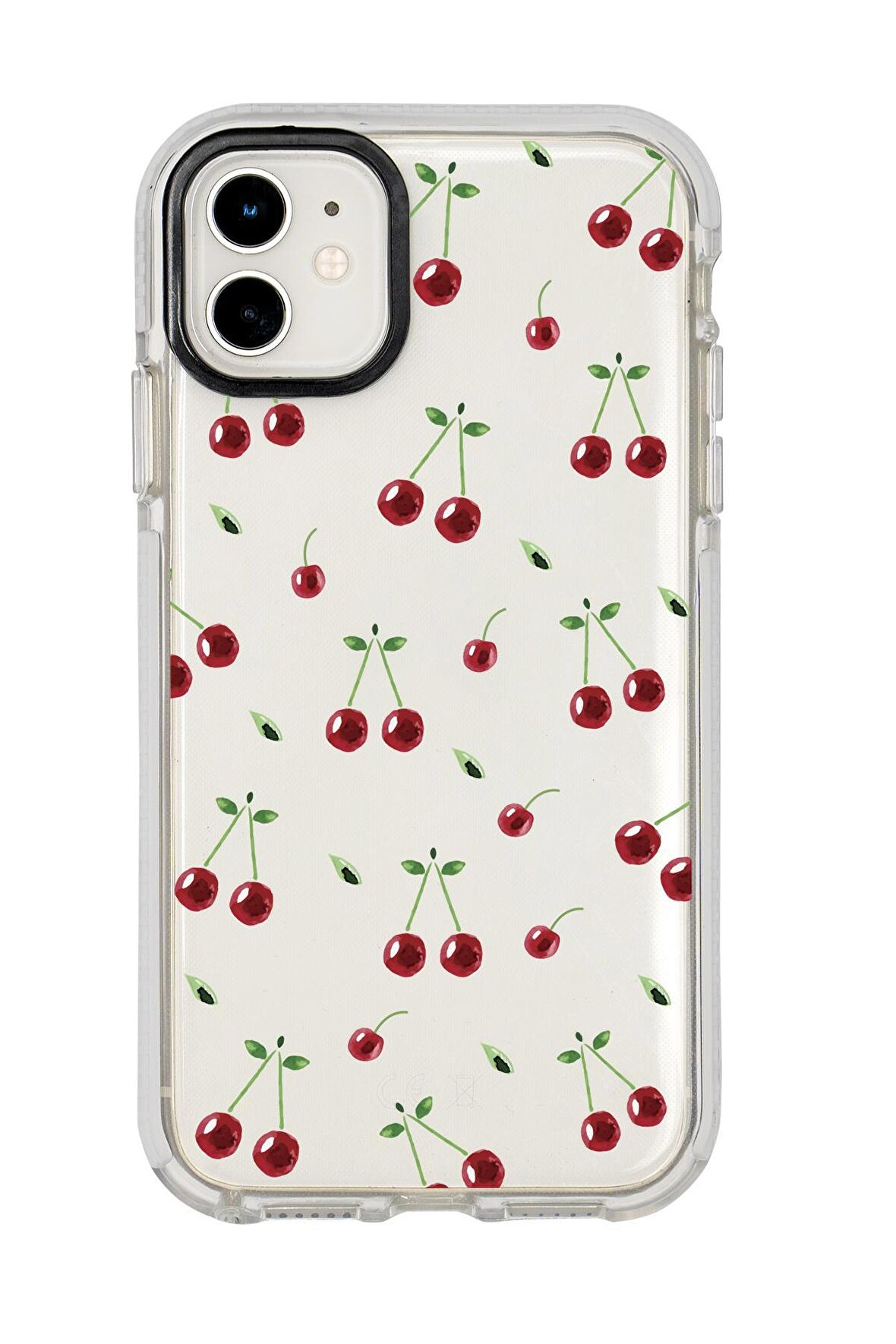 iPhone 12 Uyumlu Kiraz Candy Bumper Silikonlu Telefon Kılıfı