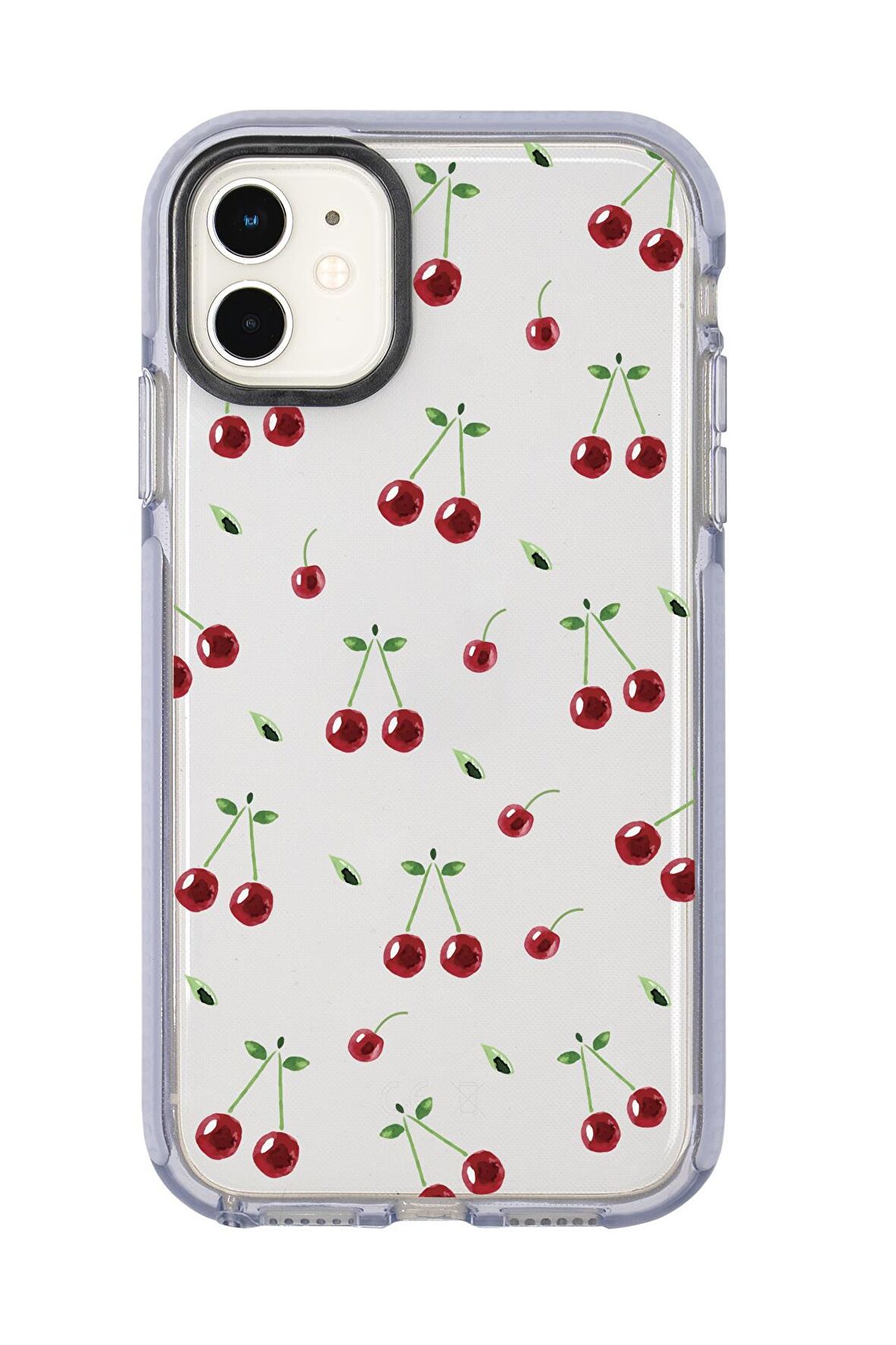 iPhone 12 Uyumlu Kiraz Candy Bumper Silikonlu Telefon Kılıfı