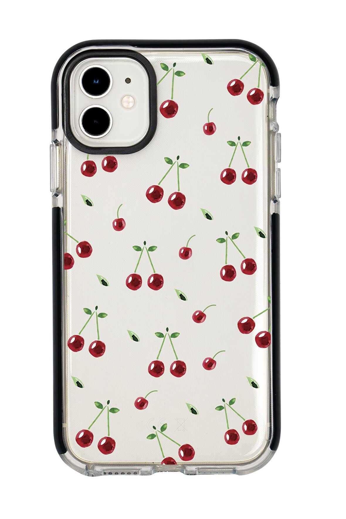 iPhone 12 Mini Uyumlu Kiraz Candy Bumper Silikonlu Telefon Kılıfı