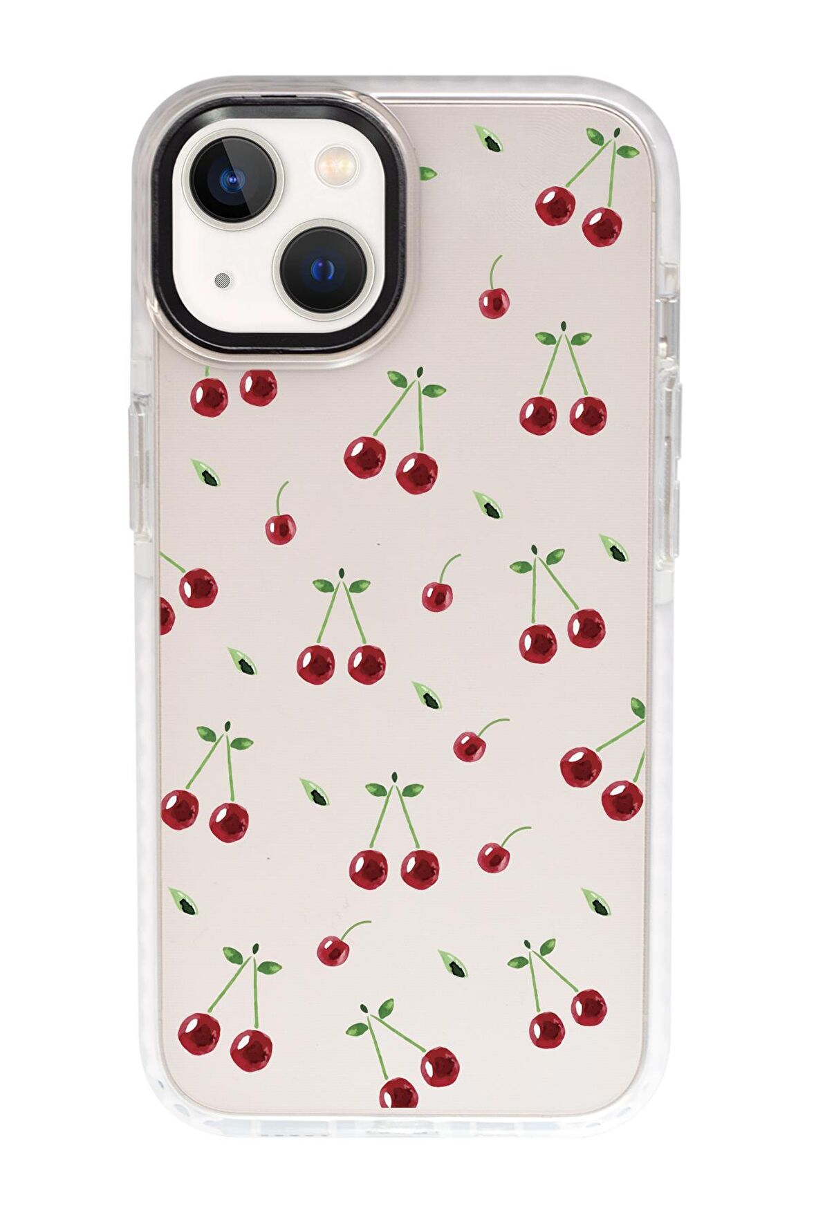 iPhone 13 Uyumlu Kiraz Candy Bumper Silikonlu Telefon Kılıfı