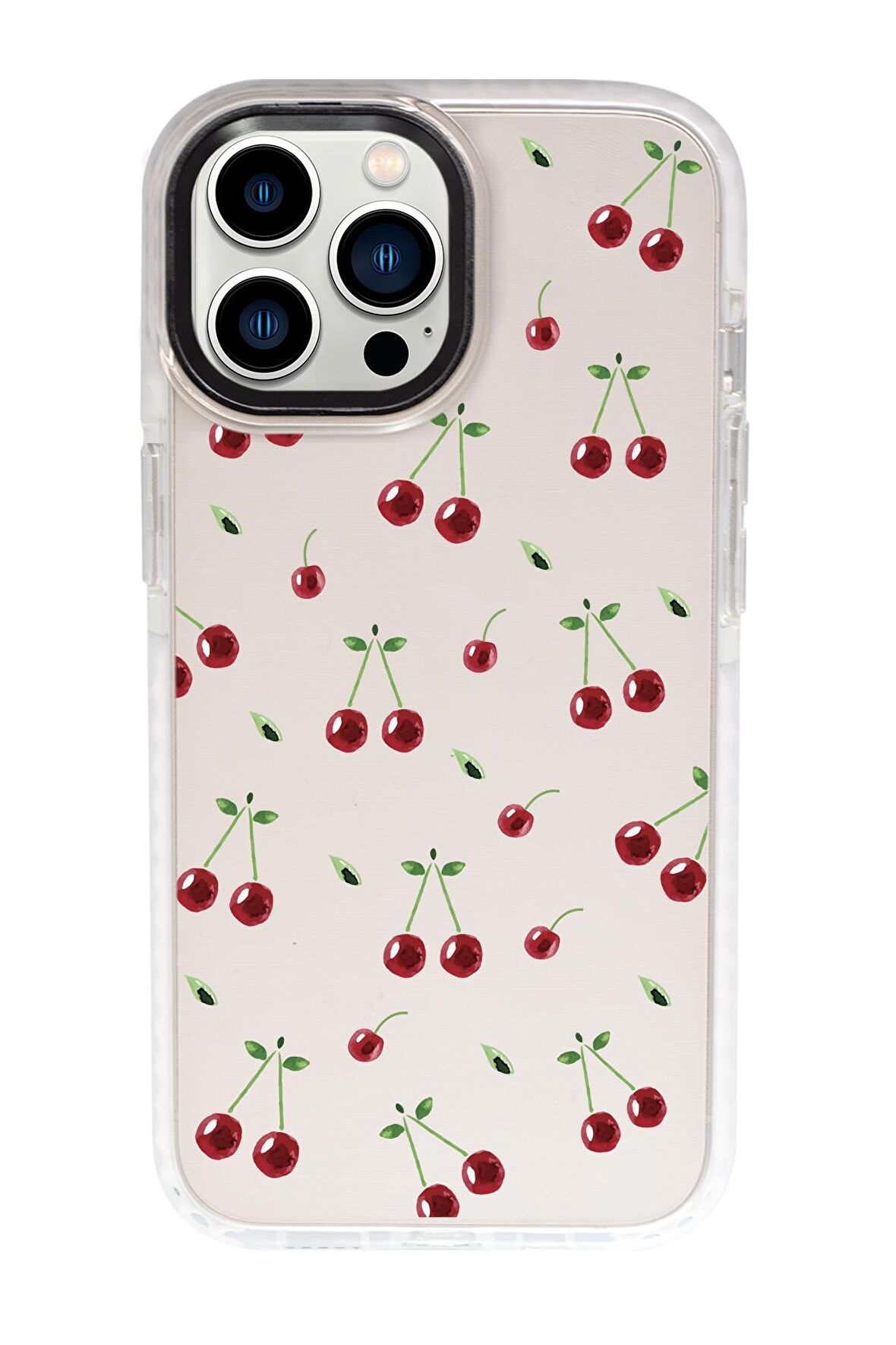 iPhone 13 Pro Max Uyumlu Kiraz Candy Bumper Silikonlu Telefon Kılıfı