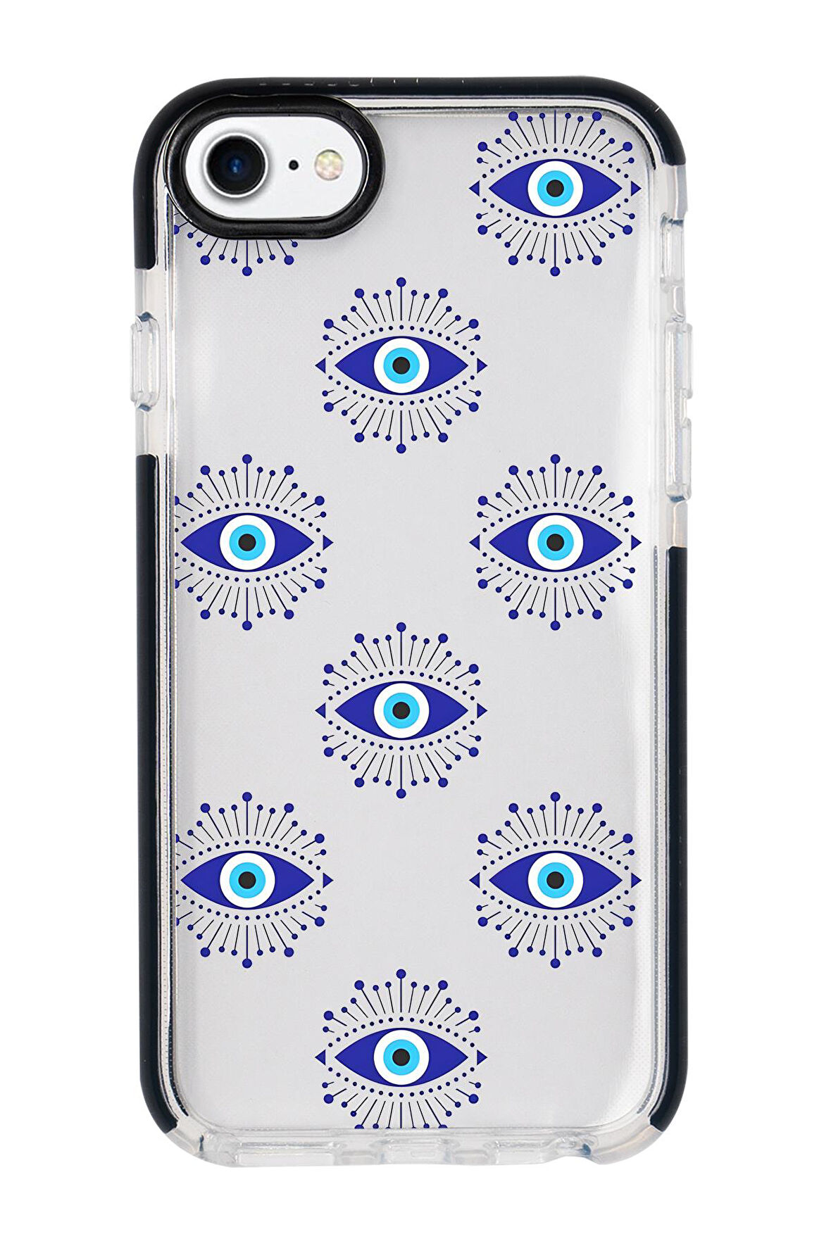 iPhone 7 Uyumlu Mystic Aura Desenli Candy Bumper Silikonlu Telefon Kılıfı