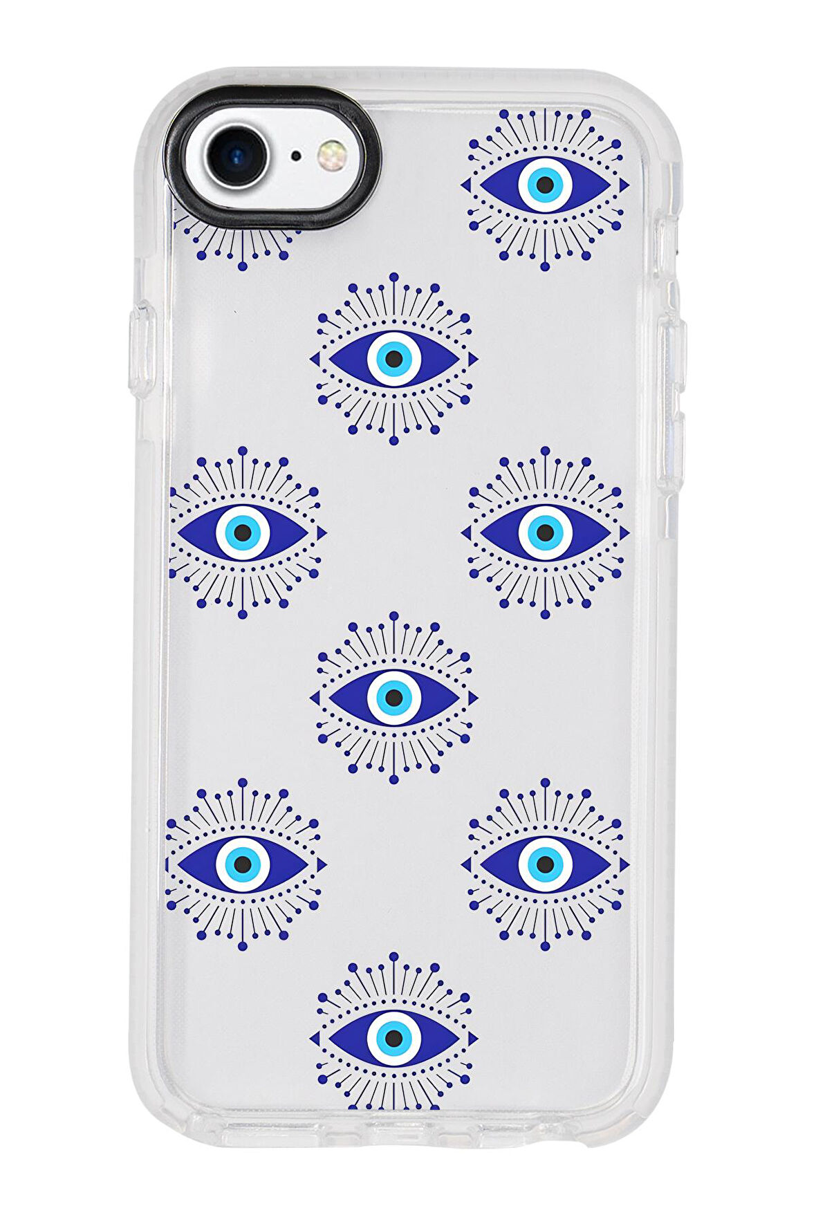 iPhone 8 Uyumlu Mystic Aura Desenli Candy Bumper Silikonlu Telefon Kılıfı
