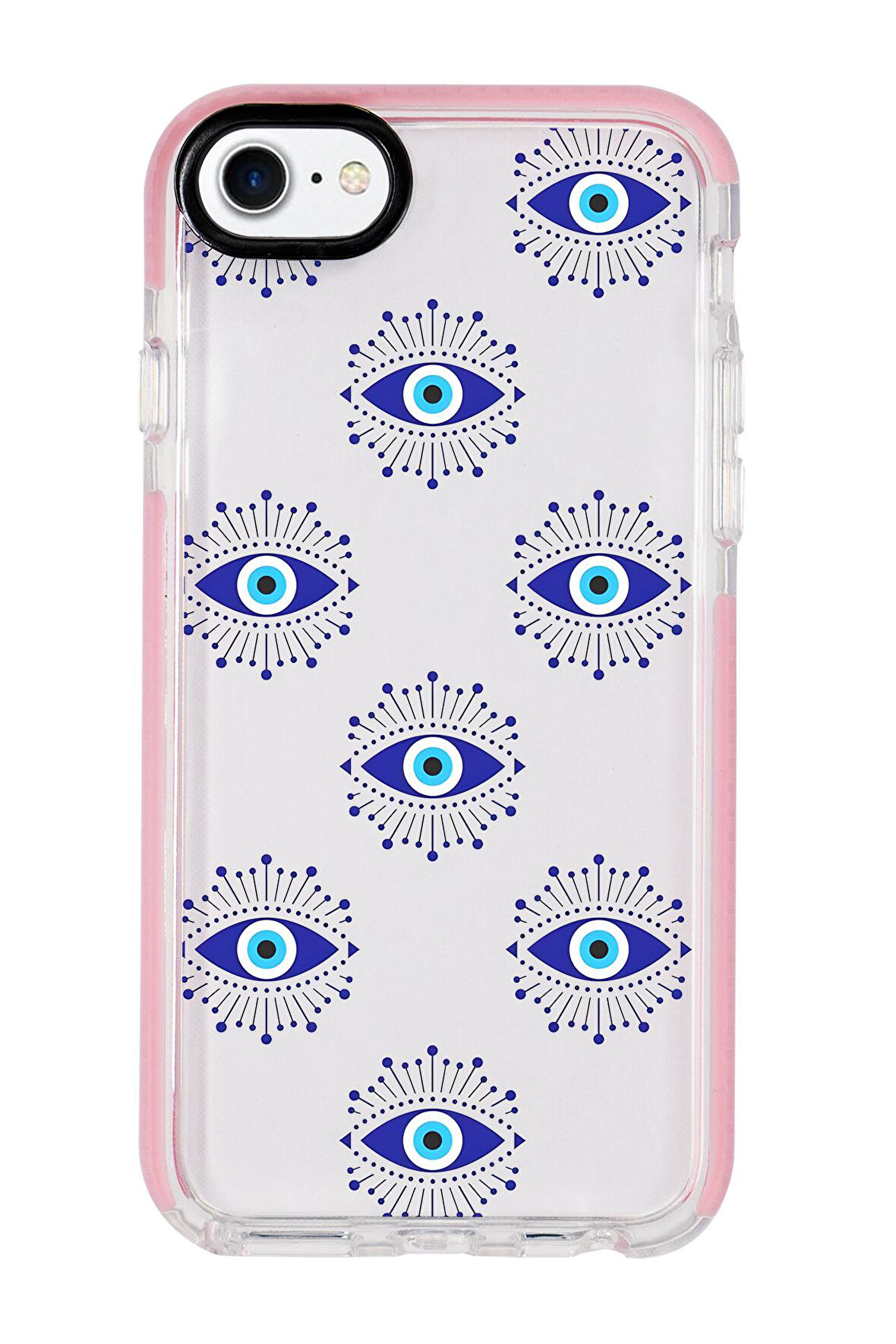 iPhone 8 Uyumlu Mystic Aura Desenli Candy Bumper Silikonlu Telefon Kılıfı