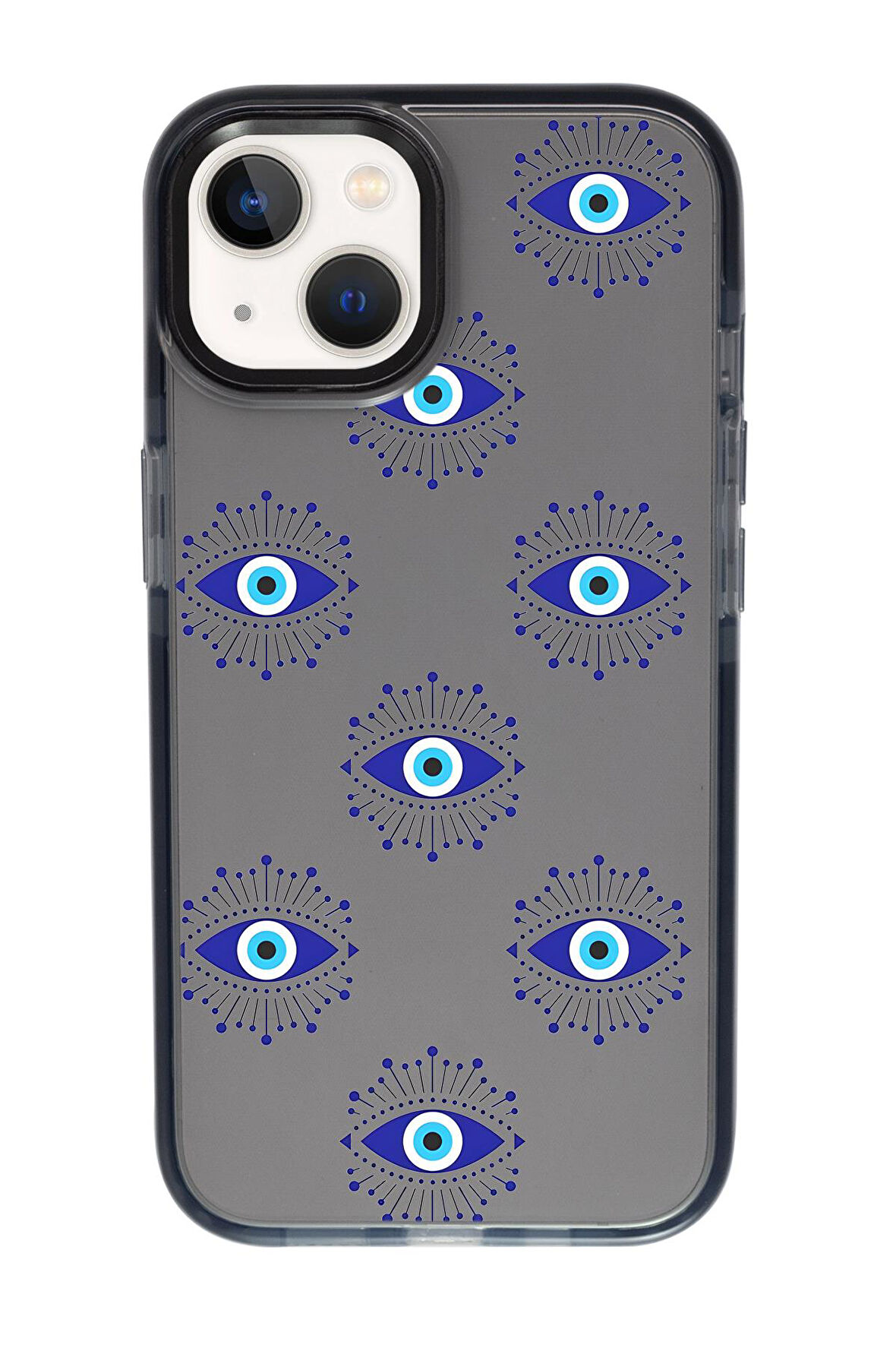 iPhone 13 Uyumlu Mystic Aura Desenli Candy Bumper Silikonlu Telefon Kılıfı
